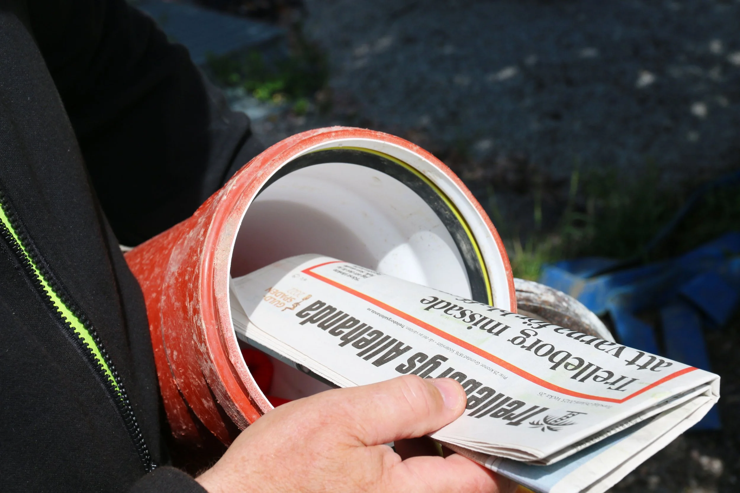 Dagens Trelleborgs Allehanda placeras i en tidskapsel