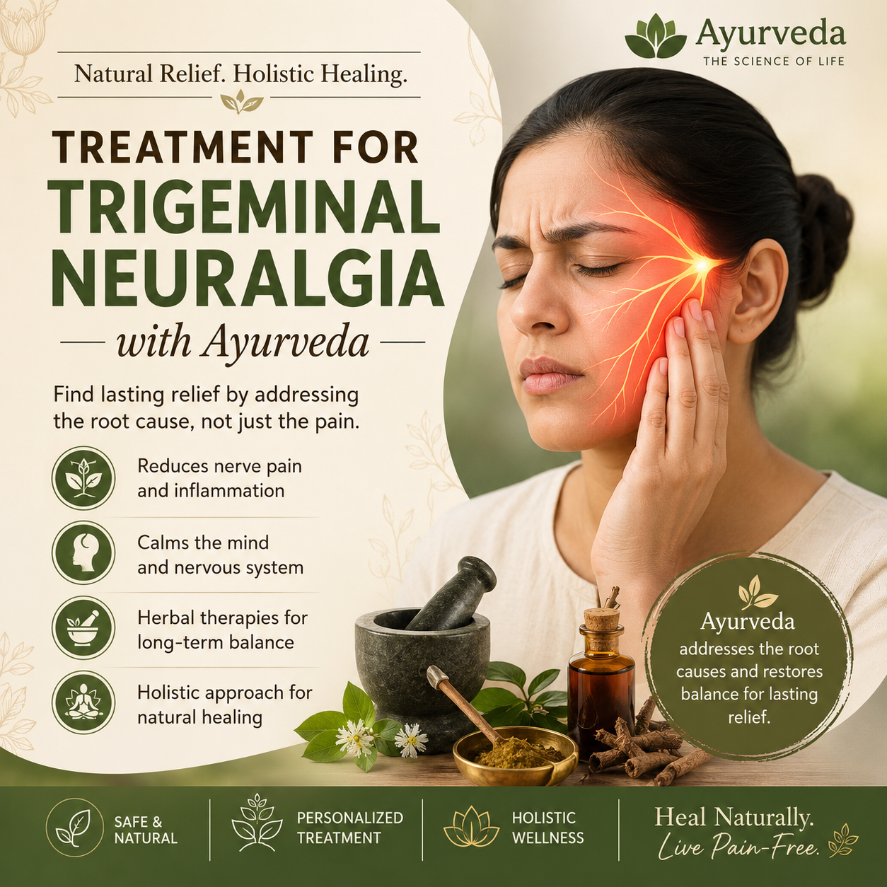 Ayurvedic Support for Trigeminal Neuralgia-Type Facial Pain: A Case Study