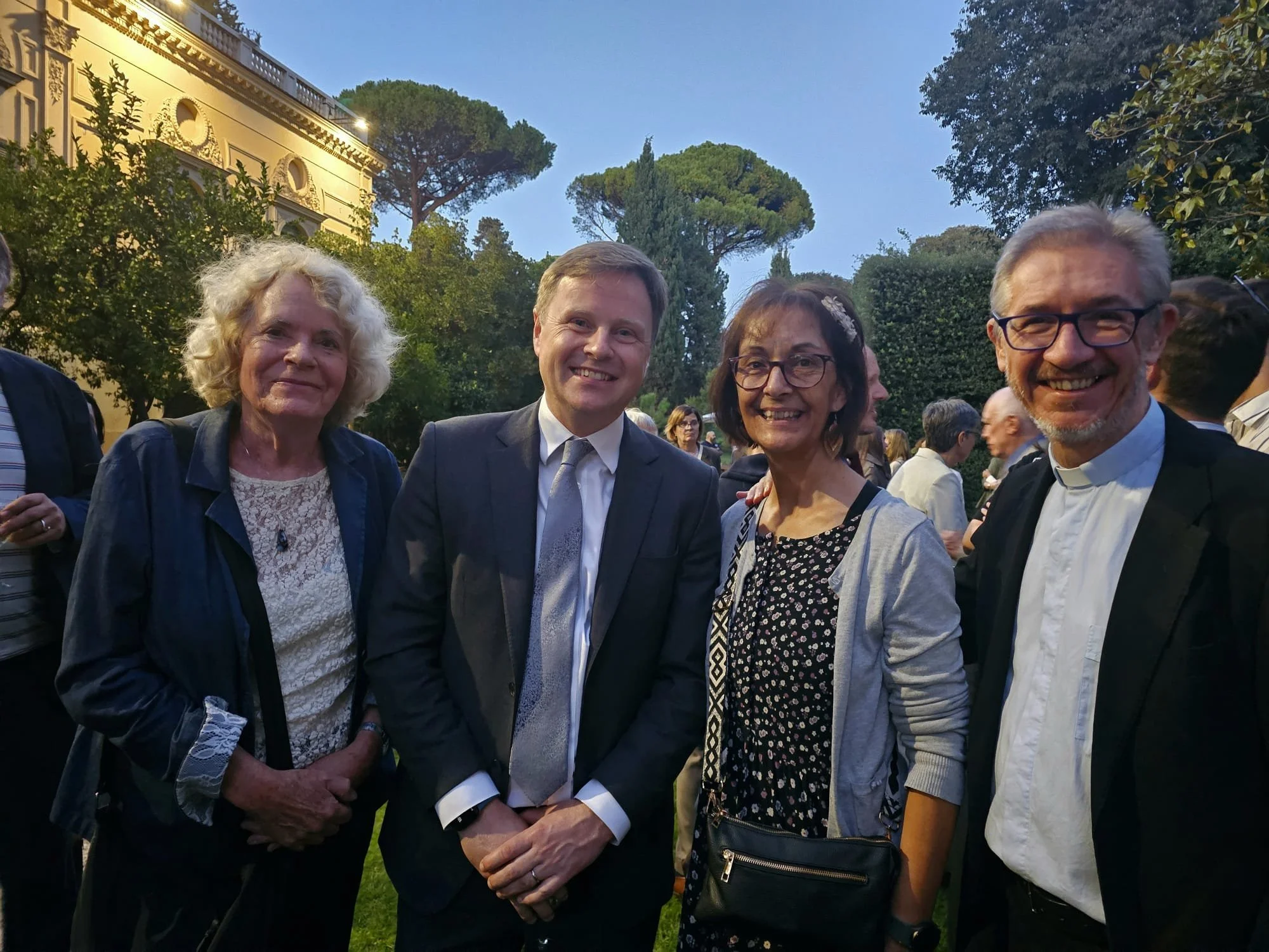 The Florence 'delegation' with Stephen Hickey- Deborah Dunn, Bernadette and Father Chris
