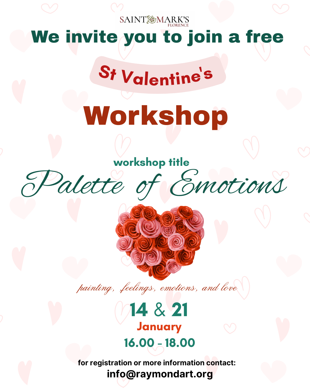  Free St Valentine's  WORKSHOP    