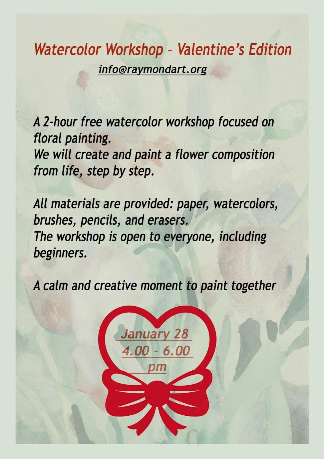 Watercolour Workshop - Valetine's Edition