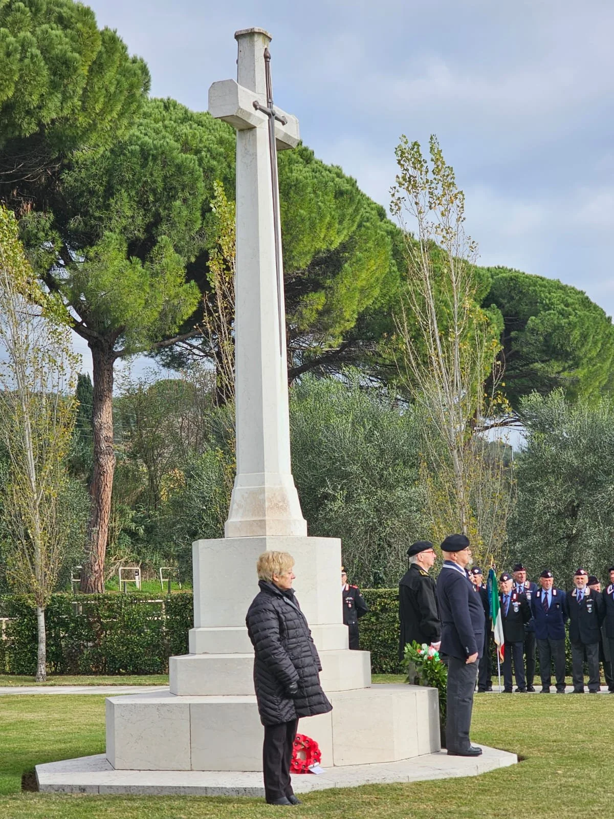 Sue laid a wreath from St Mark's Church