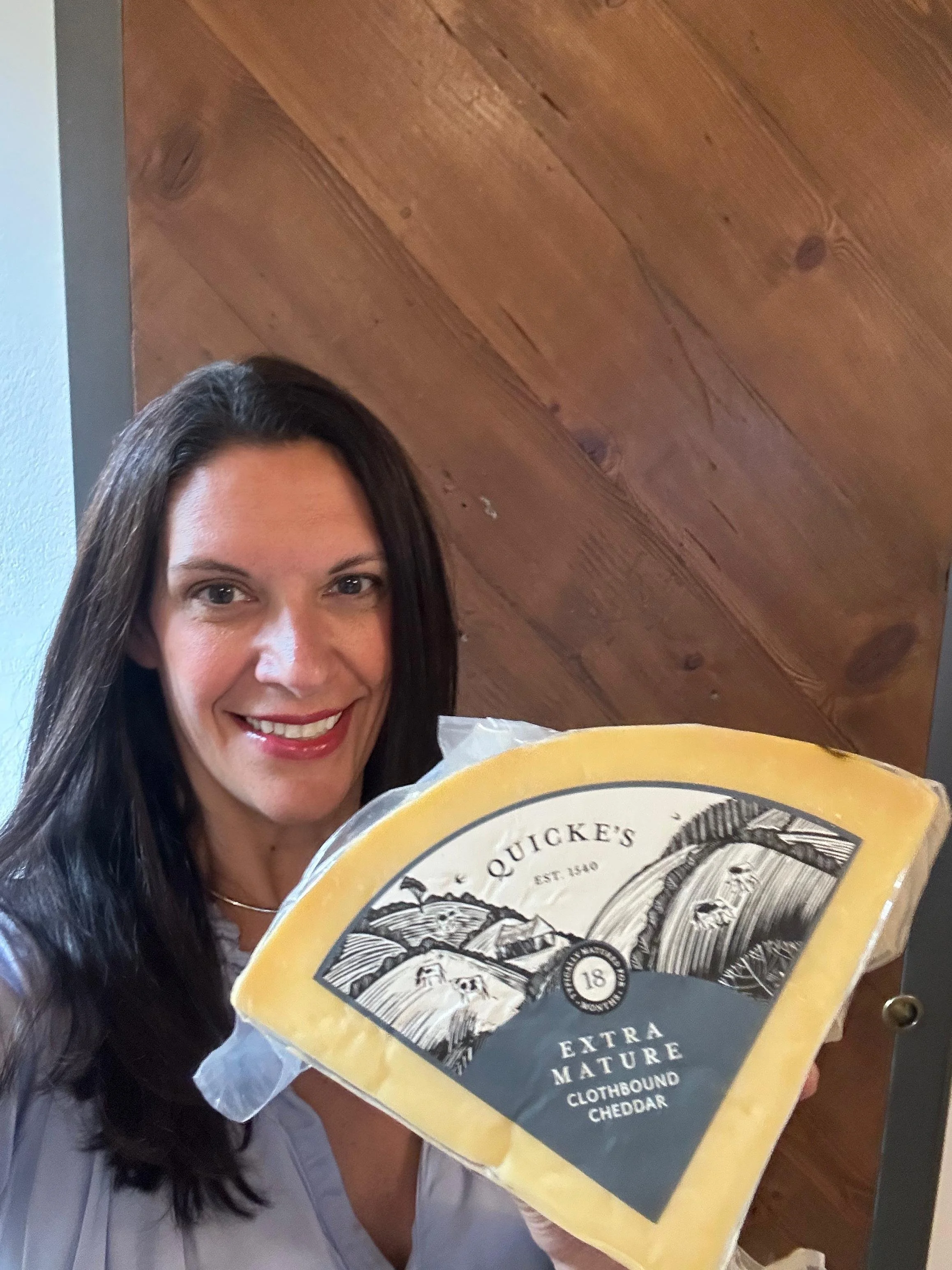 Kristine Jannuzzi -
World Cheese judge brought cheese to taste at church!