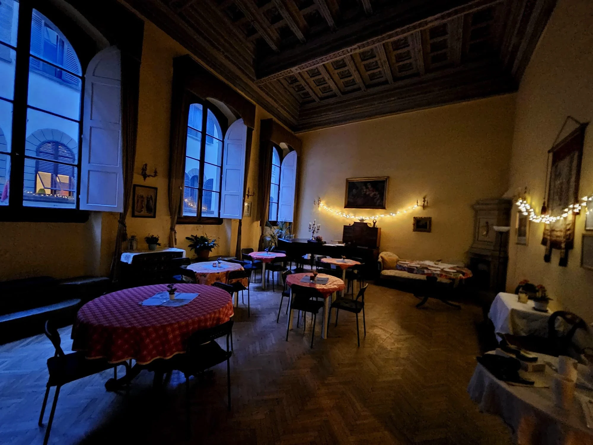 The Salone ready for our Brunch in the morning