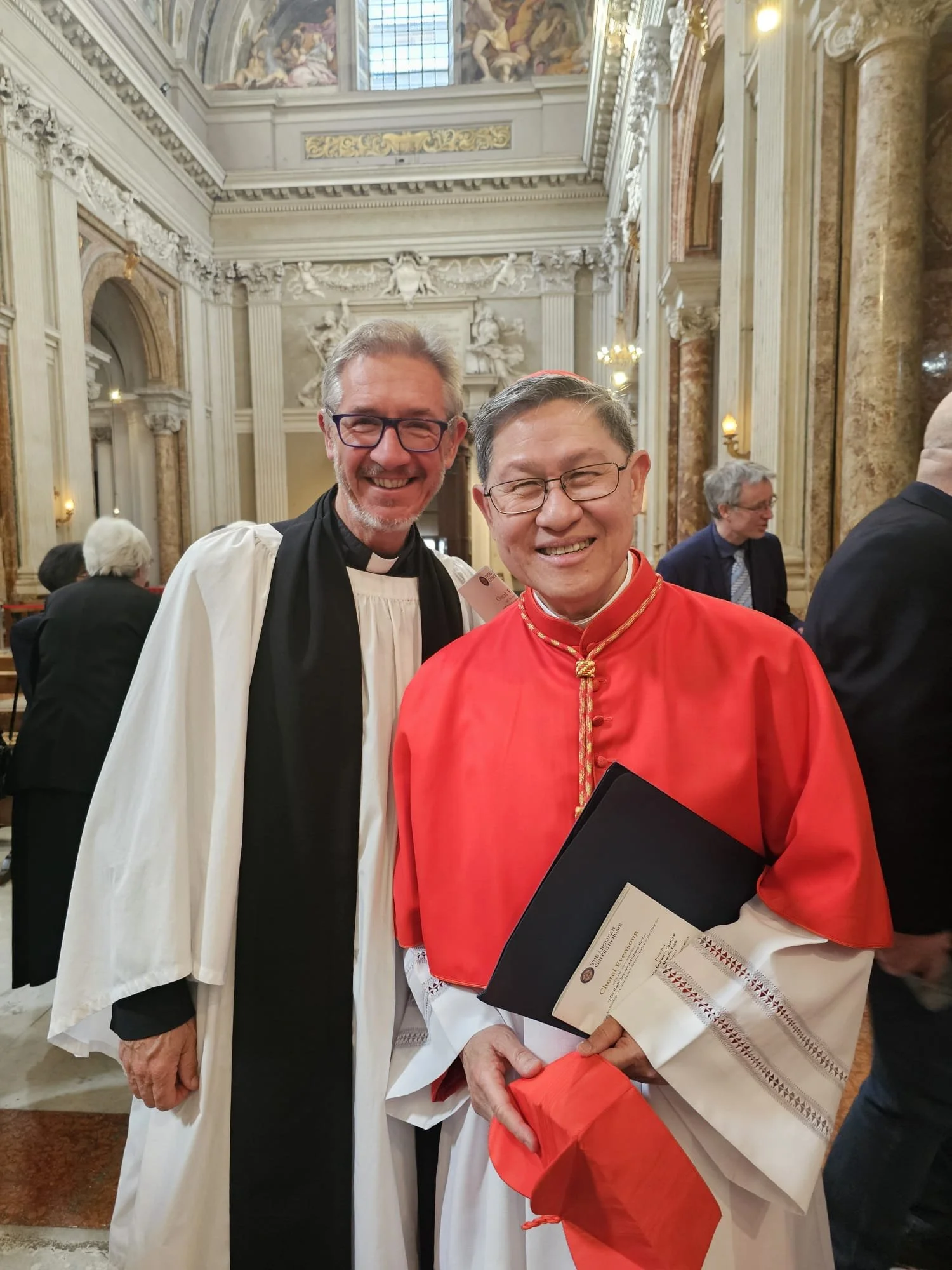 Father Chris with His Eminence Cardinal Luis Antonio Tagle, Pro-Prefect Dicastery for Evangelism