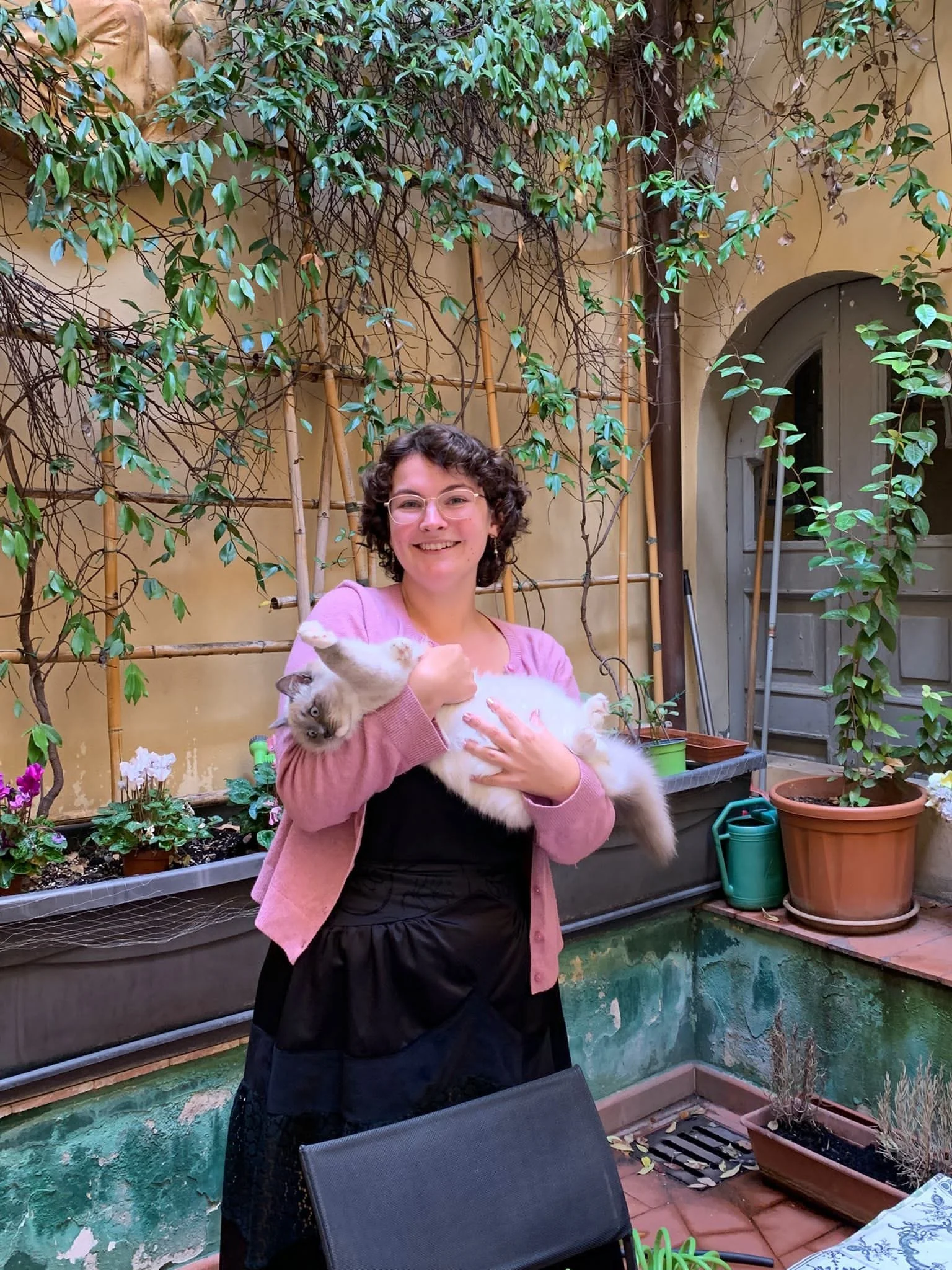 Lydia holding Minou