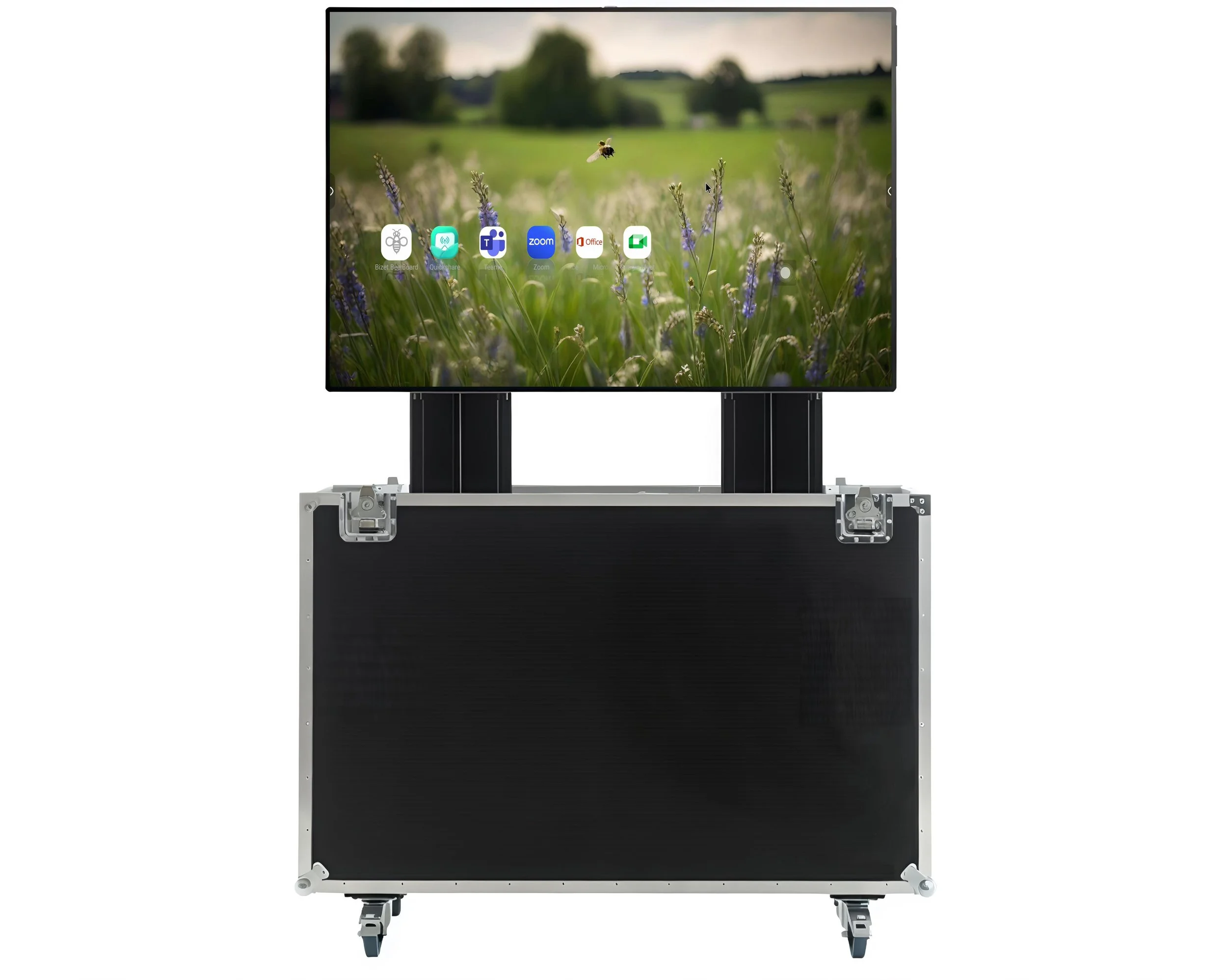 Indoor 55"/65"/75"/86" Inch Pop Up Motorised Flight Cased Interactive Touchscreen Display by Bizet.Bee.Board®