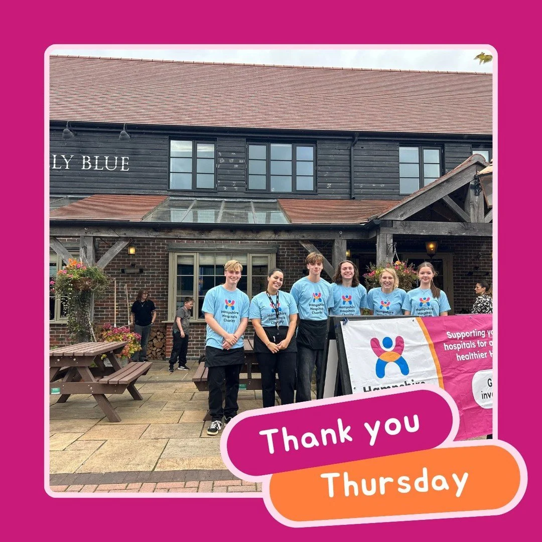 A massive Thank You Thursday to the team from @hollyblue.basingstoke who celebrated their fifth birthday at the weekend - and used their party to help raise funds for Hampshire Hospitals Charity.

So far this year, the team at The Holly Blue has rais