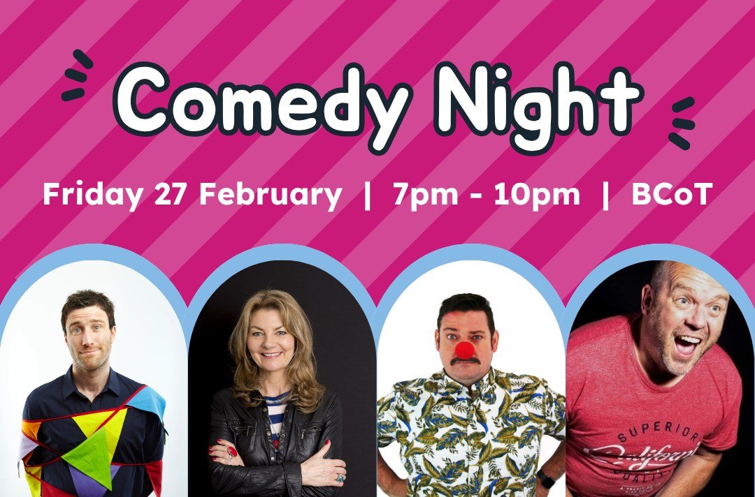 Stuck for last minute gift ideas? How about tickets to our comedy night in February. It's the ideal present giving them something to open and something to look forward to when the festivities are long over.

Gather together with us on Friday 27 Febru