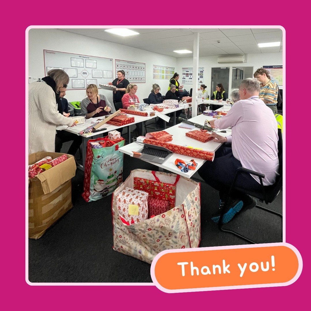 A huge thank you to the fantastic team at @thermofisherscientific which set up their own wrapping room to help wrap gifts for our patients.

Thanks to your generous donations, the team had hundreds of gifts to wrap so they're ready to hand out to any