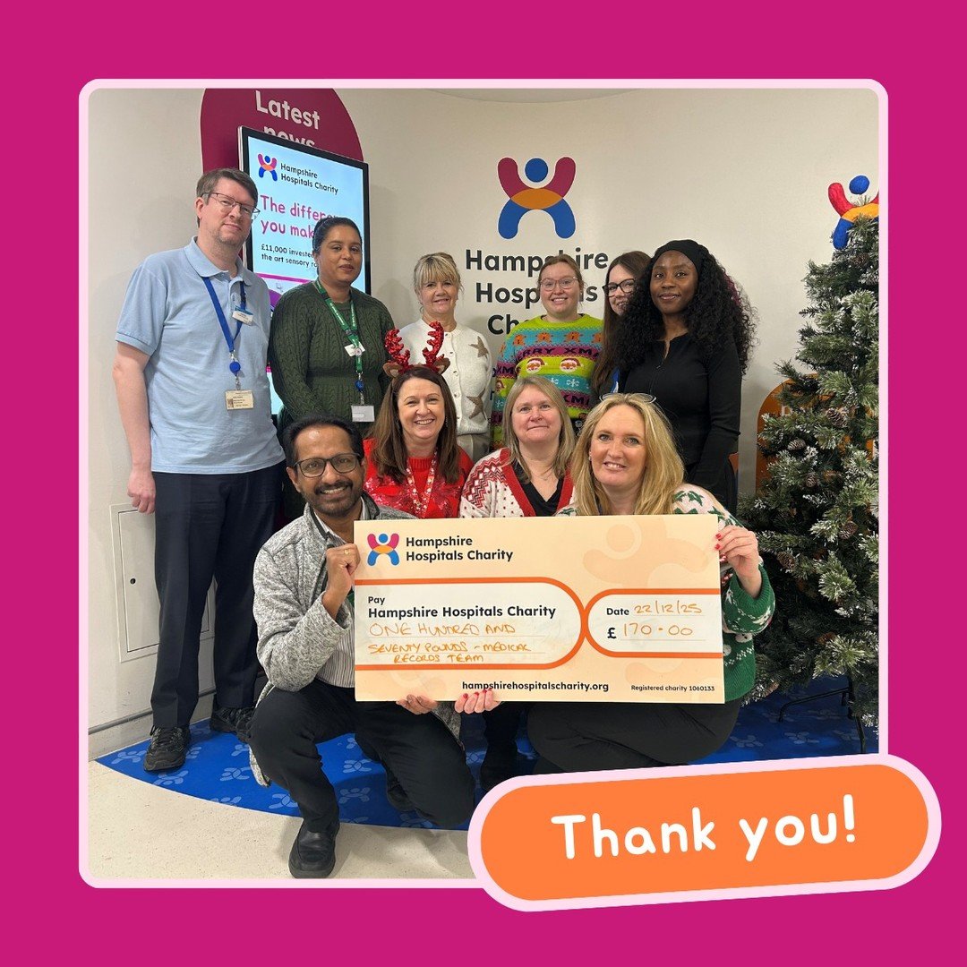 Christmas may be a thing of the past for many now but, for us, we still have some very important festive thank yous to say.

We want to say a huge thank you to our medical records team which raised a fantastic &pound;170 by hosting a raffle in the ru