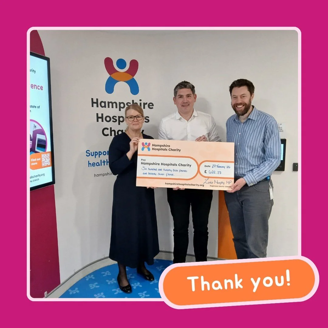 A huge thank you to @lukemurphymp who popped in to see us today to present us with the funds raised from his charity skydive. Everything raised will be going to support our teams at Firvale which support seriously ill children and their families.

#B