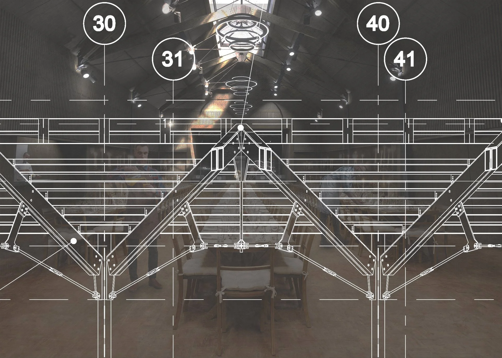 Smith Maloney Hillier — detail drawing of complex roof truss