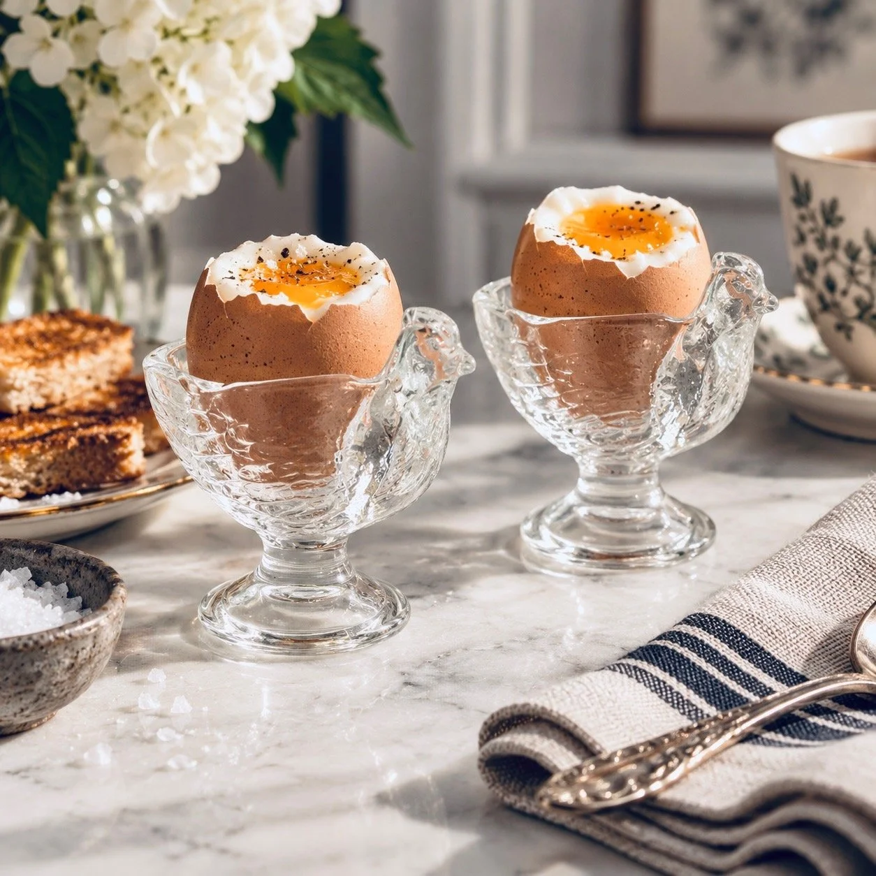 The Henley - Pair of Glass Egg Cups
