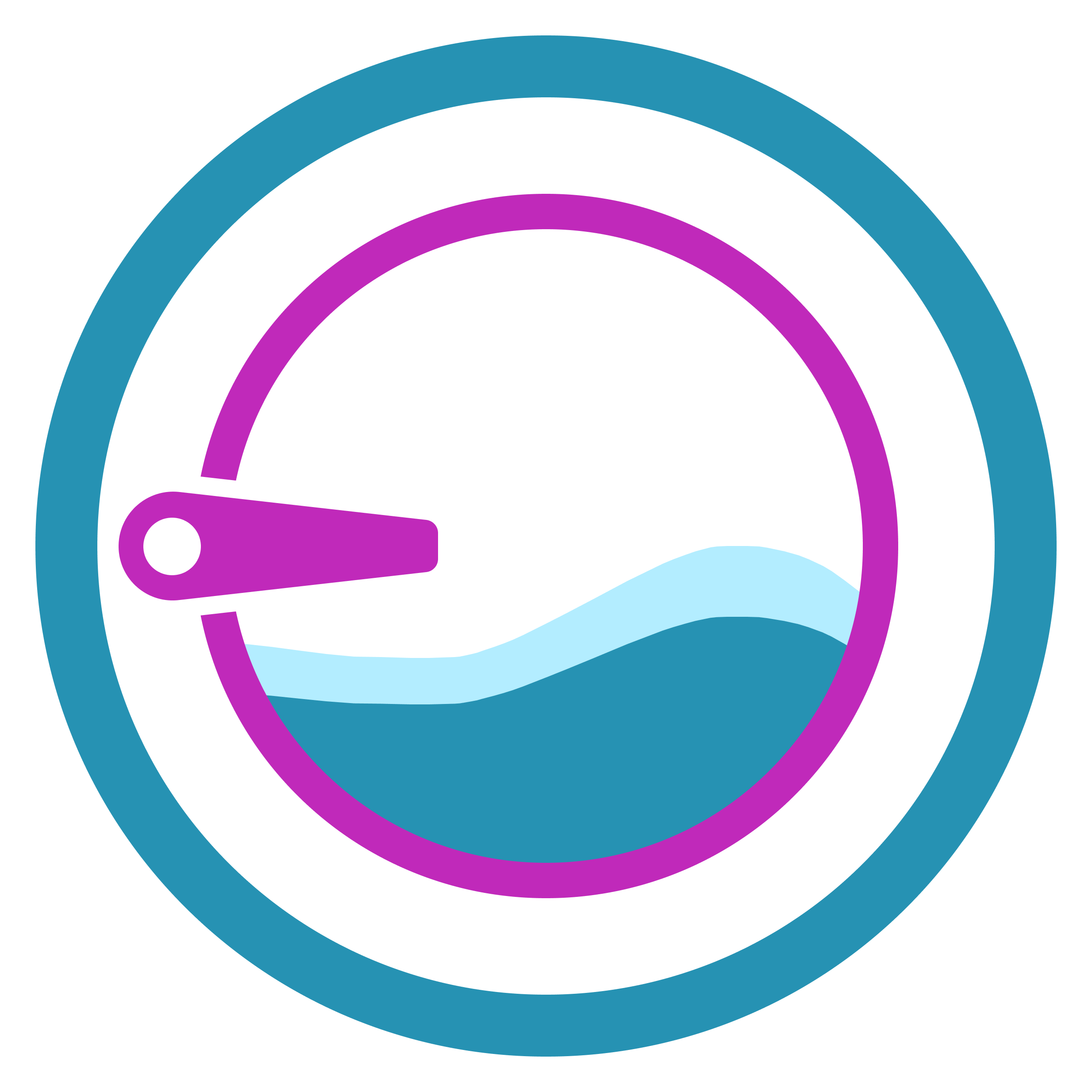 Steininger's Laundry logo. A circular logo representing a washer door.
