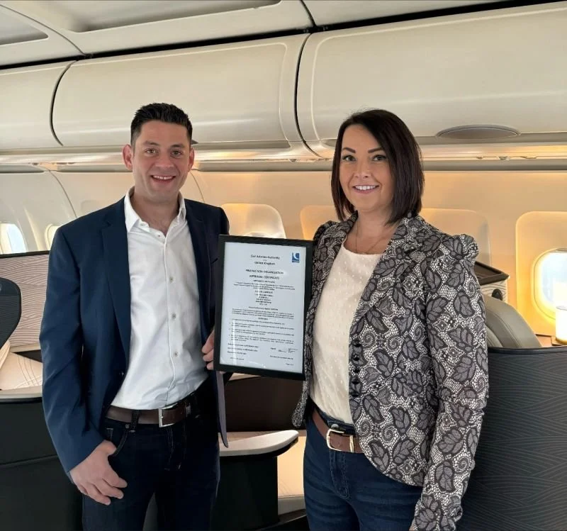 AliceBluAero Receives UK CAA Production Organisation Approval, Enhancing Aircraft Seating Production