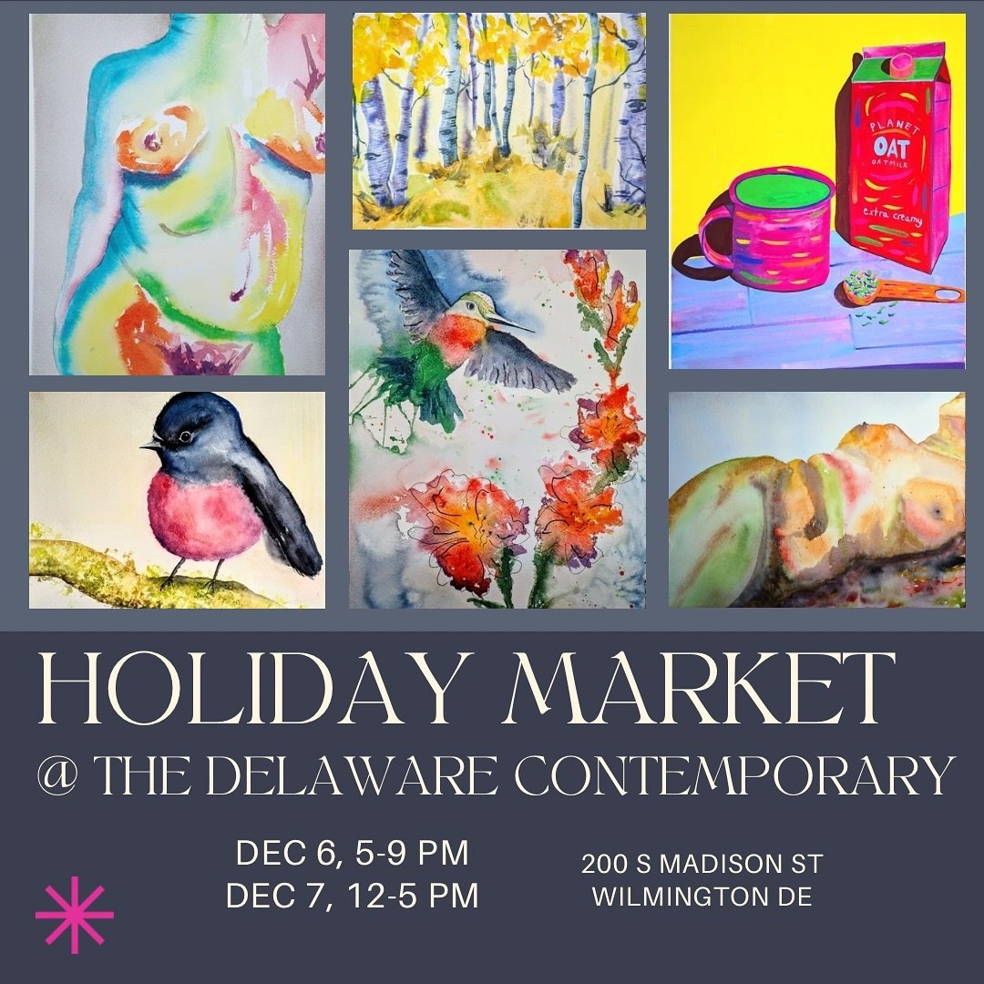 Join me at the @decontemporary Holiday Market, Dec 6&amp;7 in Wilmington, DE! I&rsquo;ll be selling 8x10 prints, greeting cards, and a few originals. This is my first season of markets and shows and I deeply appreciate the support! It&rsquo;s my goal