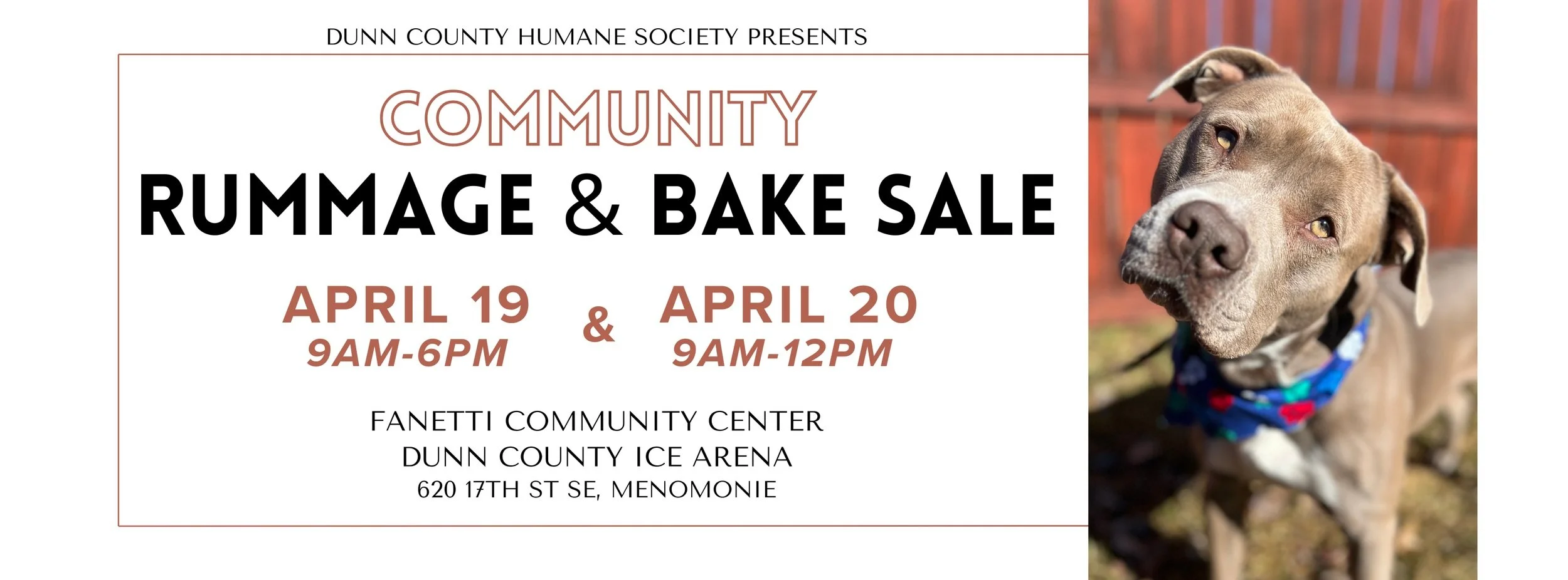 DCHS Spring Community Rummage & Bake Sale — Dunn County Humane Society