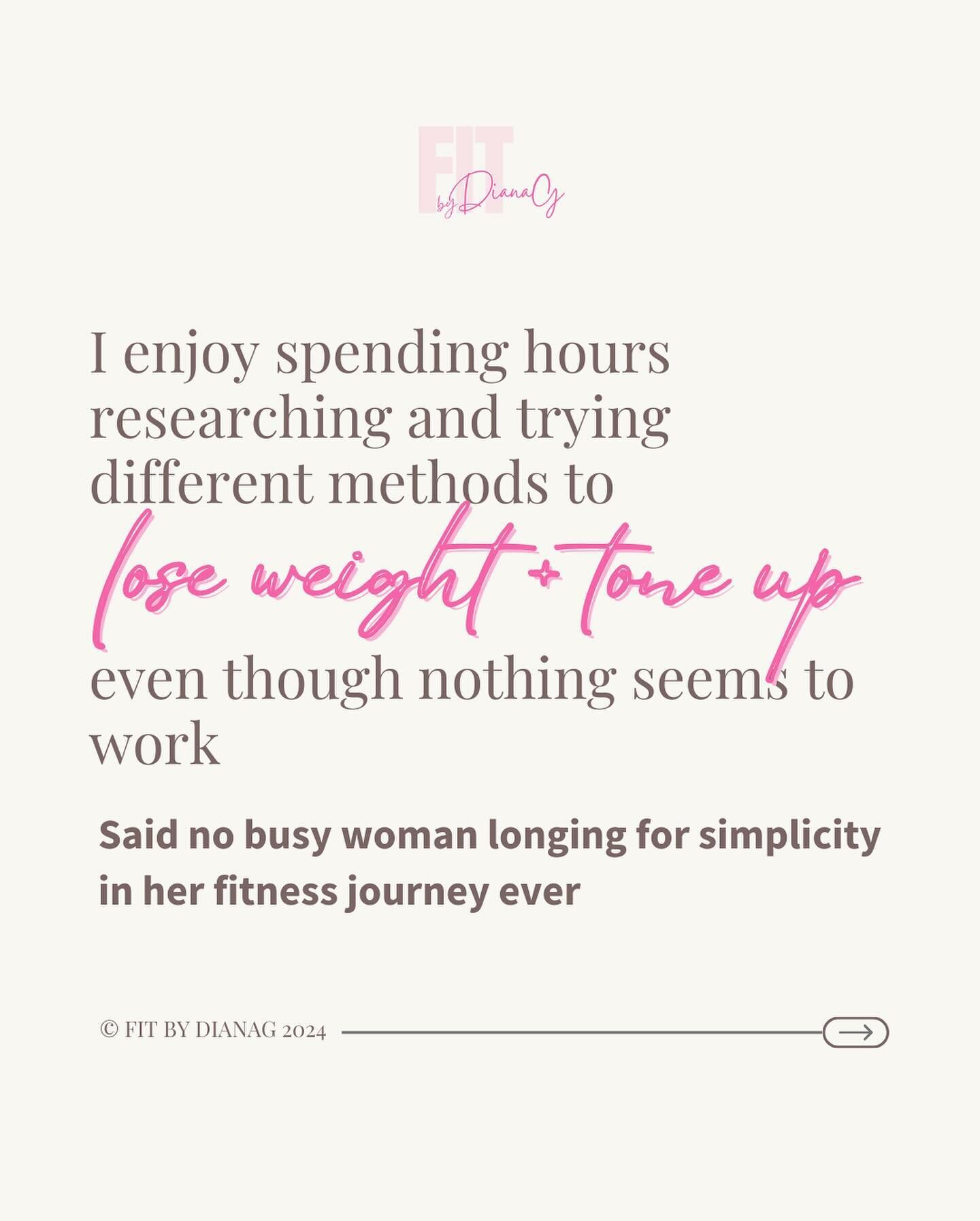 Ever heard a busy woman longing for simplicity in her fitness journey say this before? 
Me neither! 

When you have the tools to help you streamline your fitness routine, you don&rsquo;t need to spend hours researching and trying different methods, a