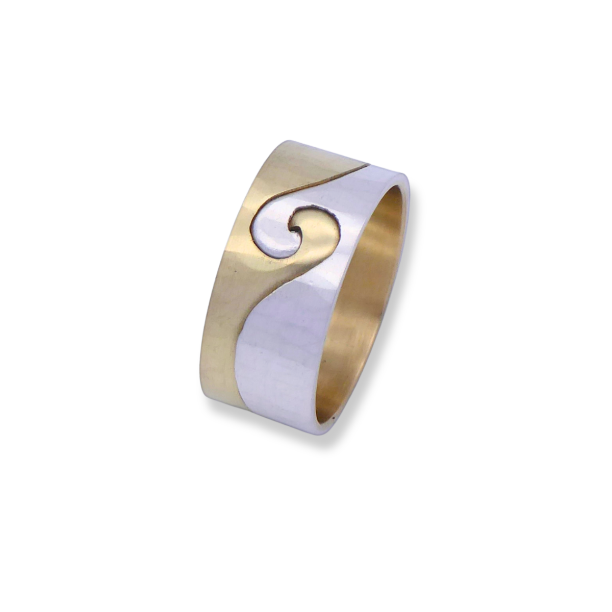Spiral Unity Ring - Silver & Brass