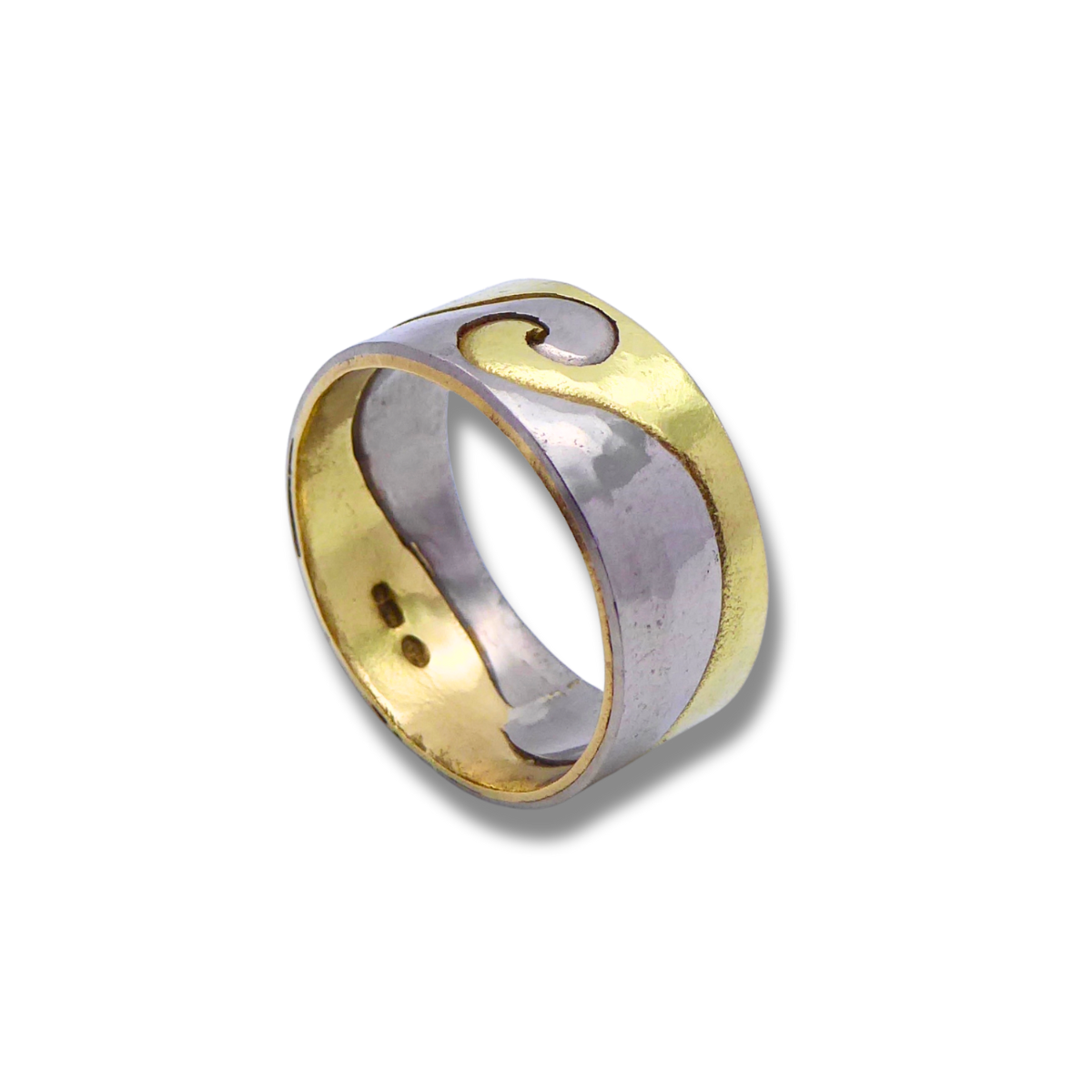 Spiral Unity Wedding Ring - 18ct Yellow Gold & 18ct White Gold