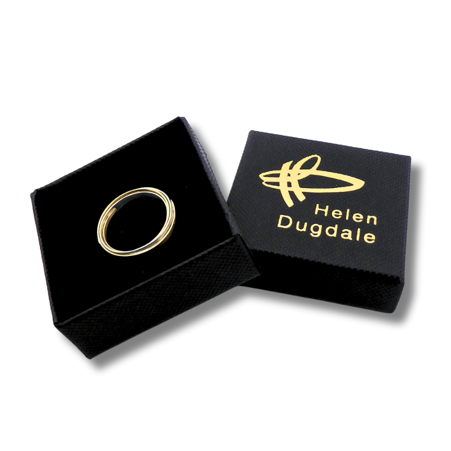 Bound Unity Ring in a box - Silver & Brass