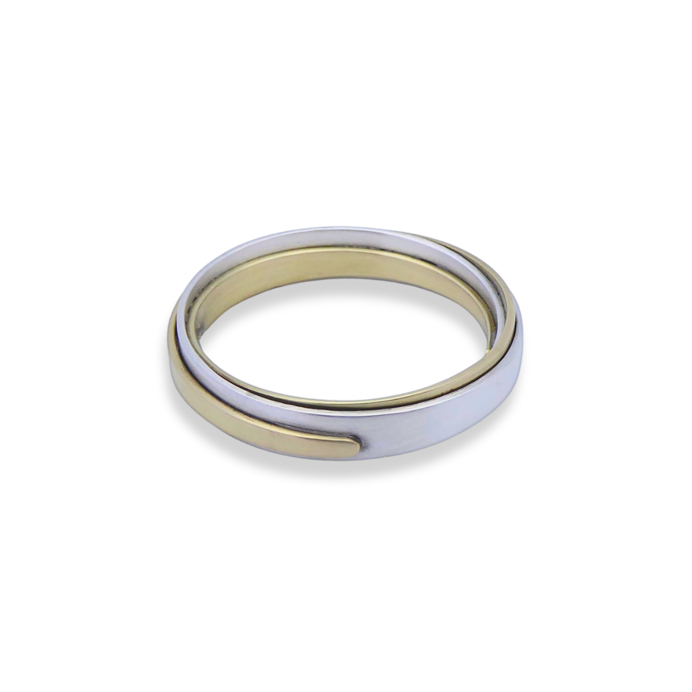 Bound Unity Ring - Silver & Brass