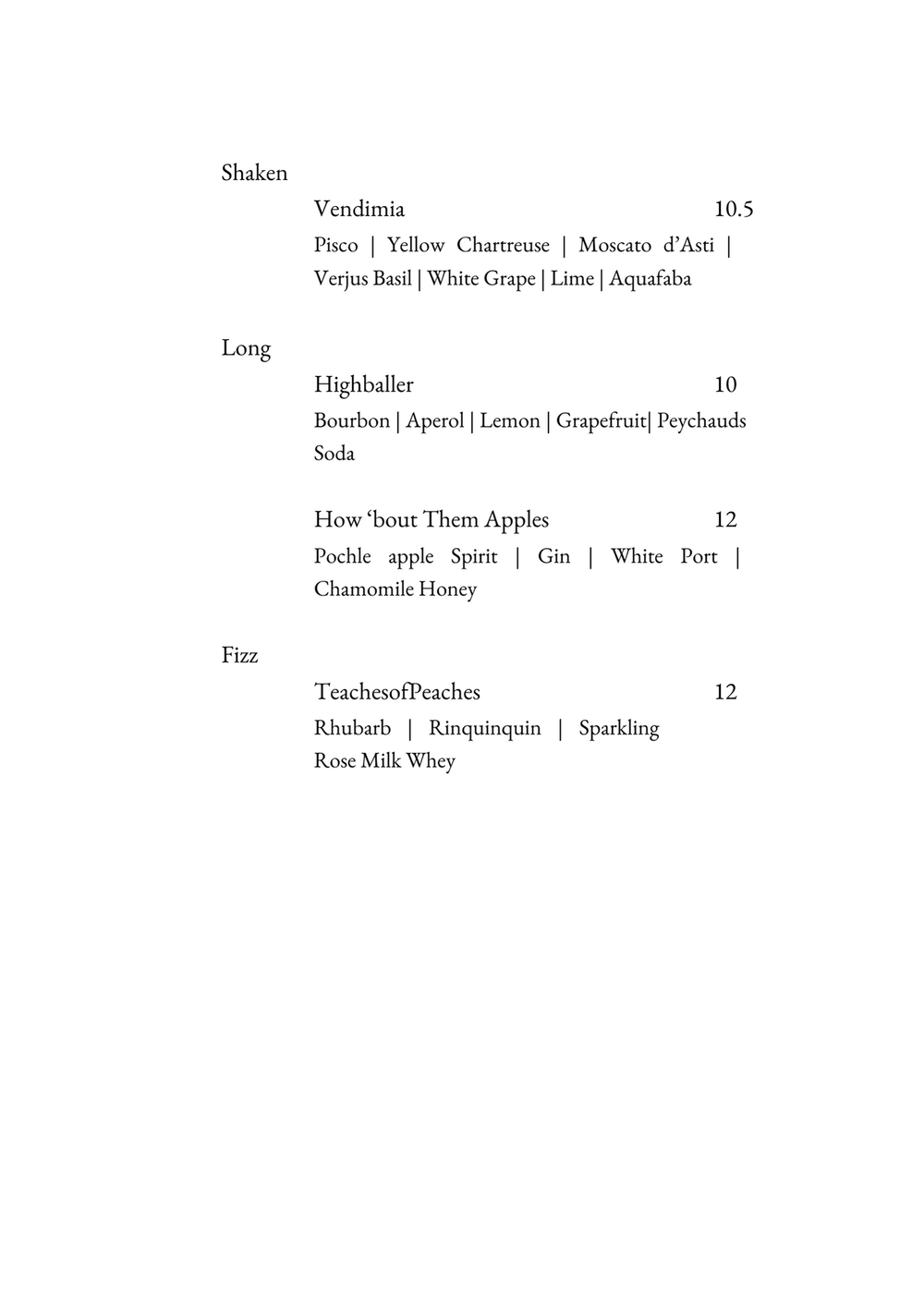 Pre dinner cocktails — Heron