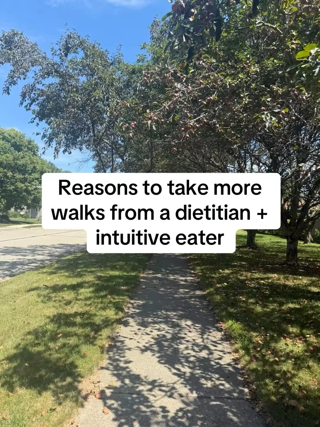 Reasons to take more walks 🚶&zwj;♀️💛

#walksinnature #walkinggroup #walk #joyfulmovement #dietitian #intuitiveeating #mentalstrength #cardiohealth
