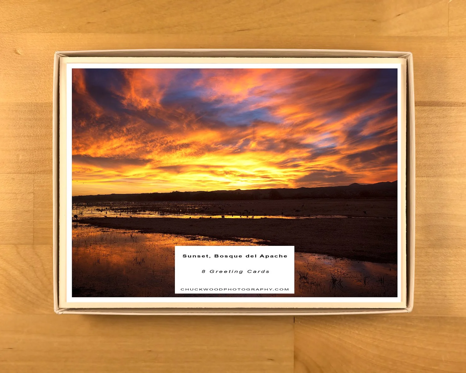 Sunset at Bosque del Apache (Fine Art Greeting Cards)