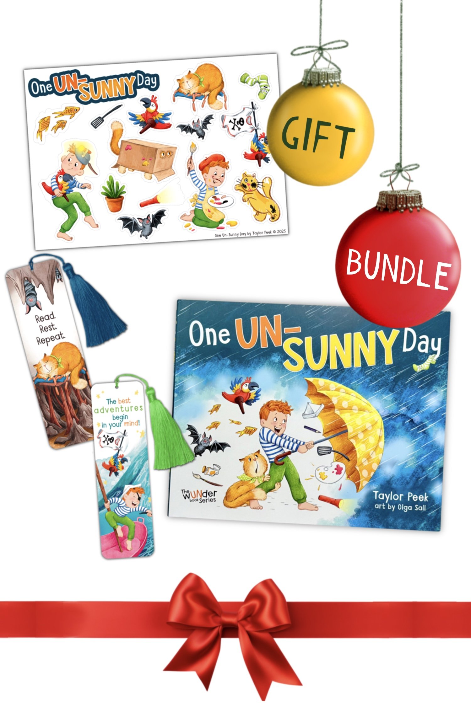 GIFT BUNDLE: Book, Bookmark, Sticker sheet