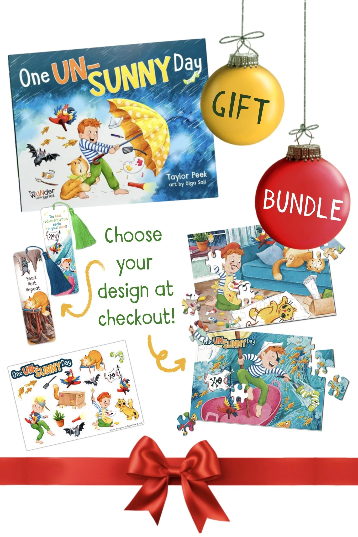GIFT BUNDLE: Book, Puzzle, Bookmark, Sticker Sheet