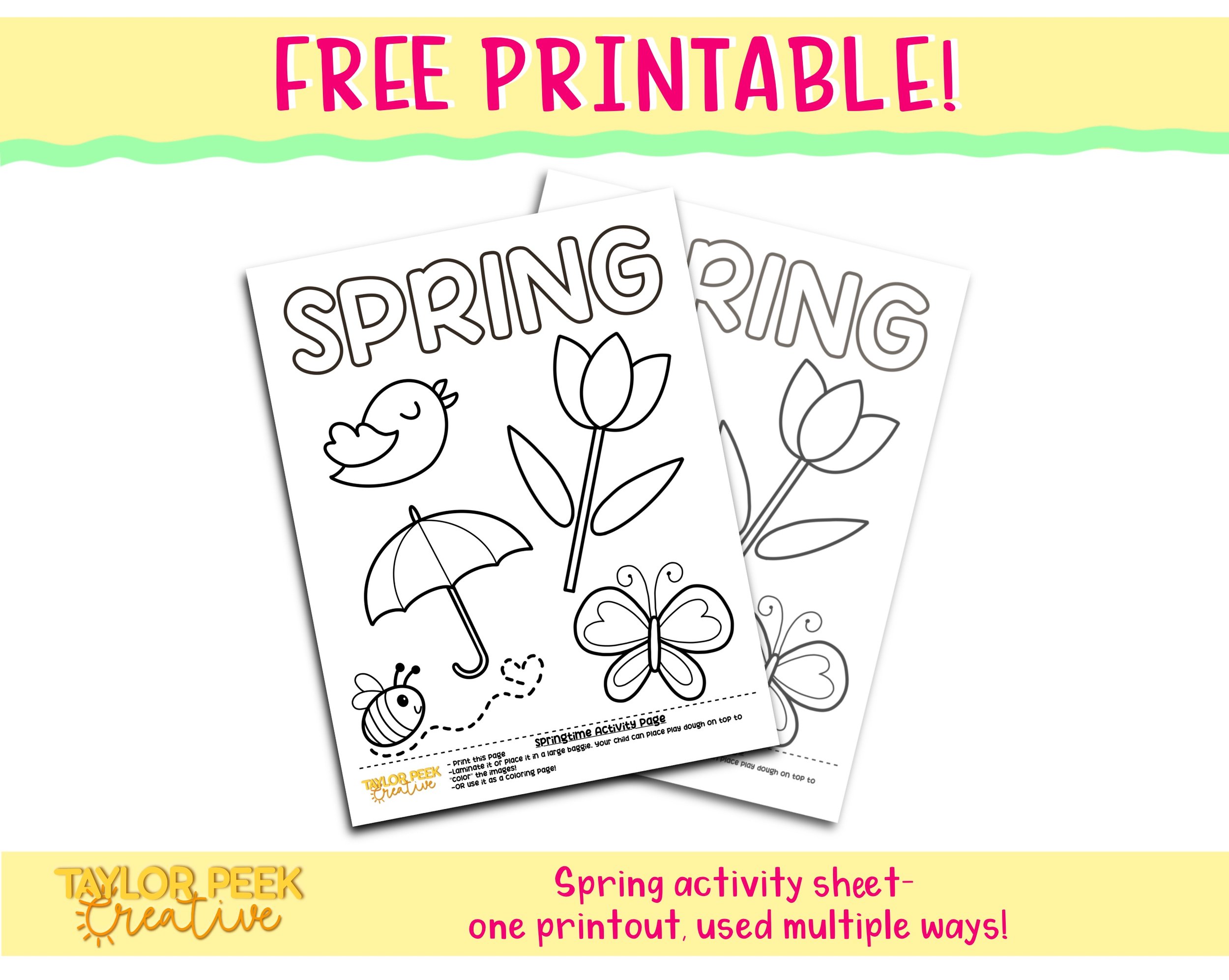FREEBIE: Spring activity page