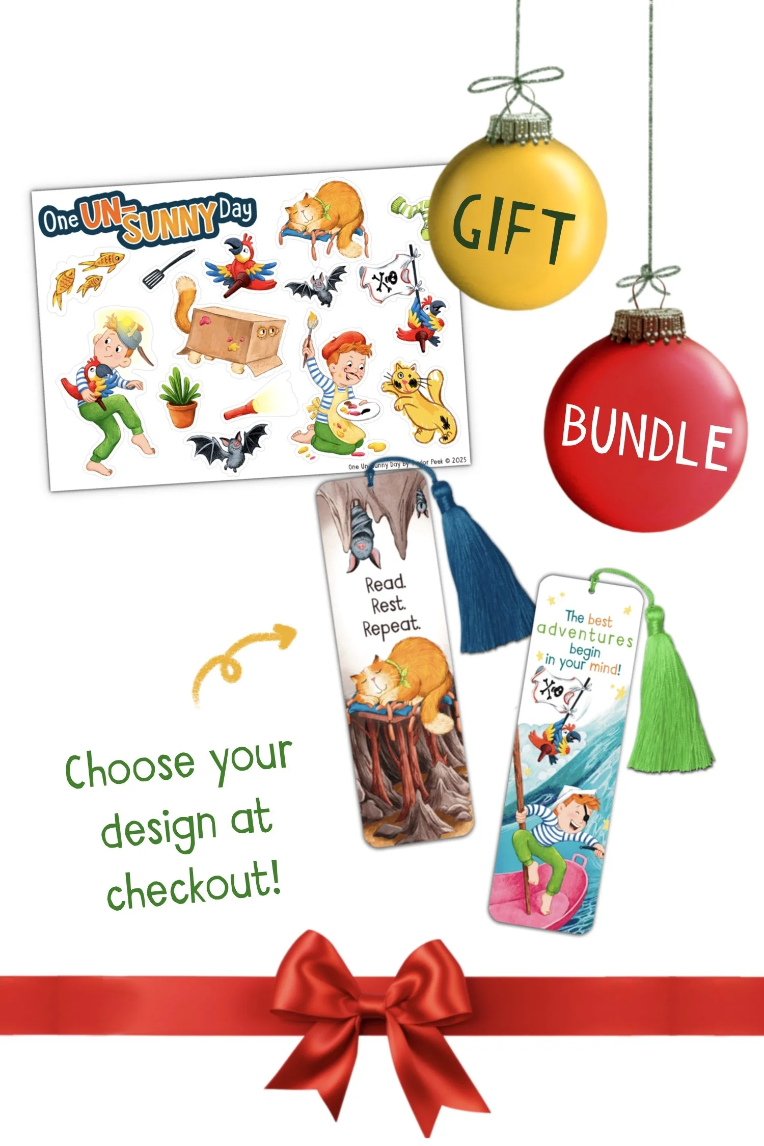 GIFT BUNDLE: Sticker sheet and bookmark