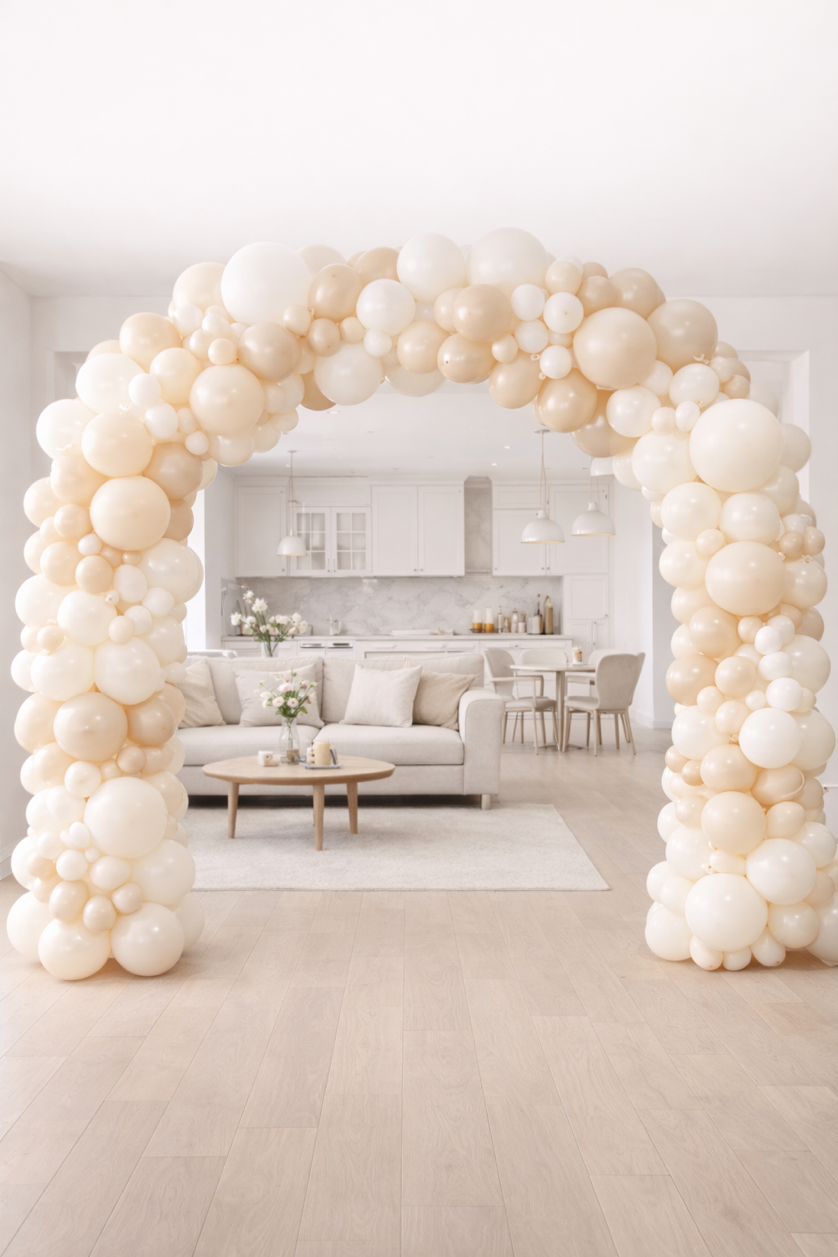 Arche de Ballons Organique avec Structure – Personnalisable