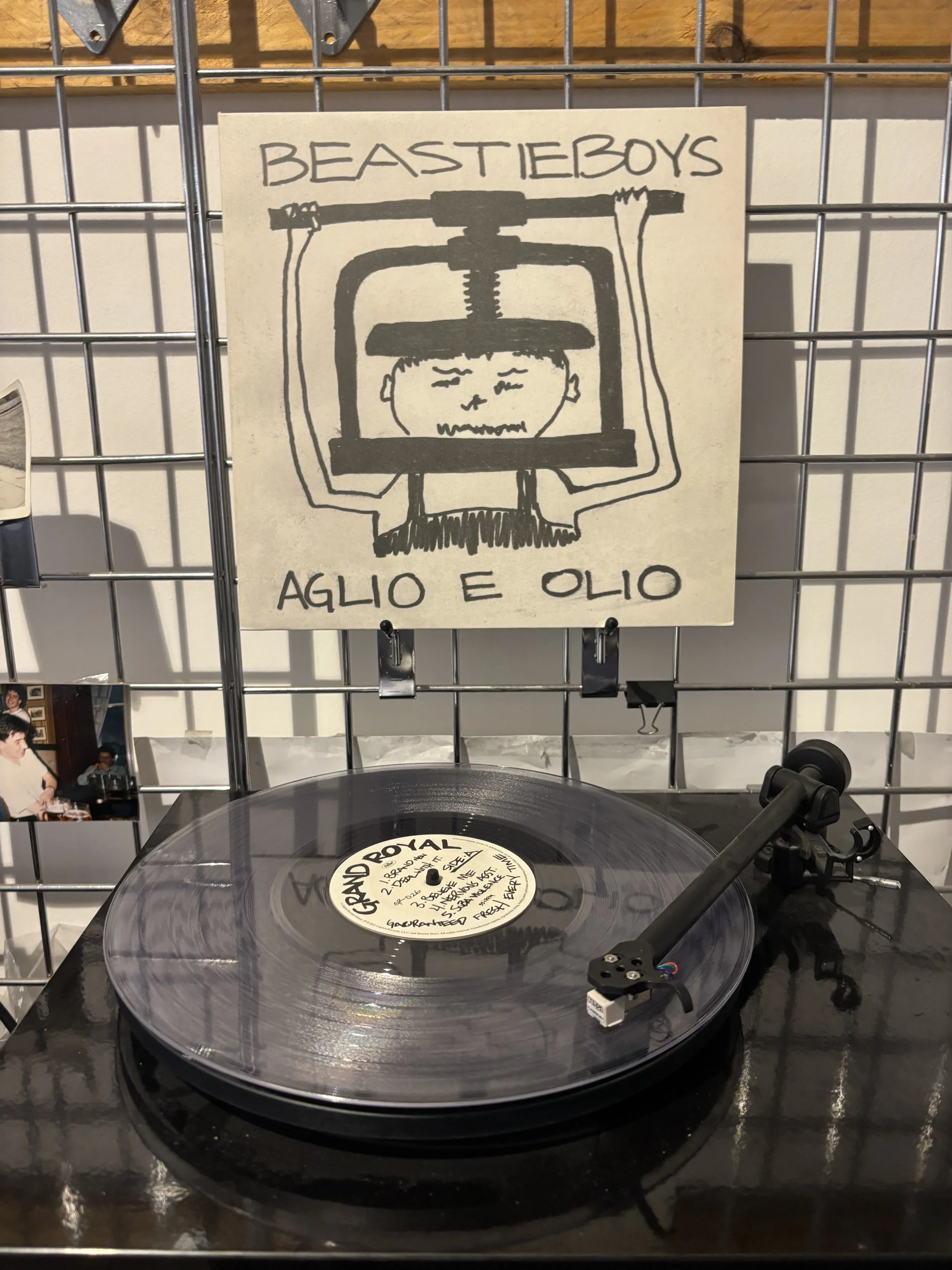 Just landed in the shop: Aglio e Olio by Beastie Boys on clear Record Store Day reissue vinyl.