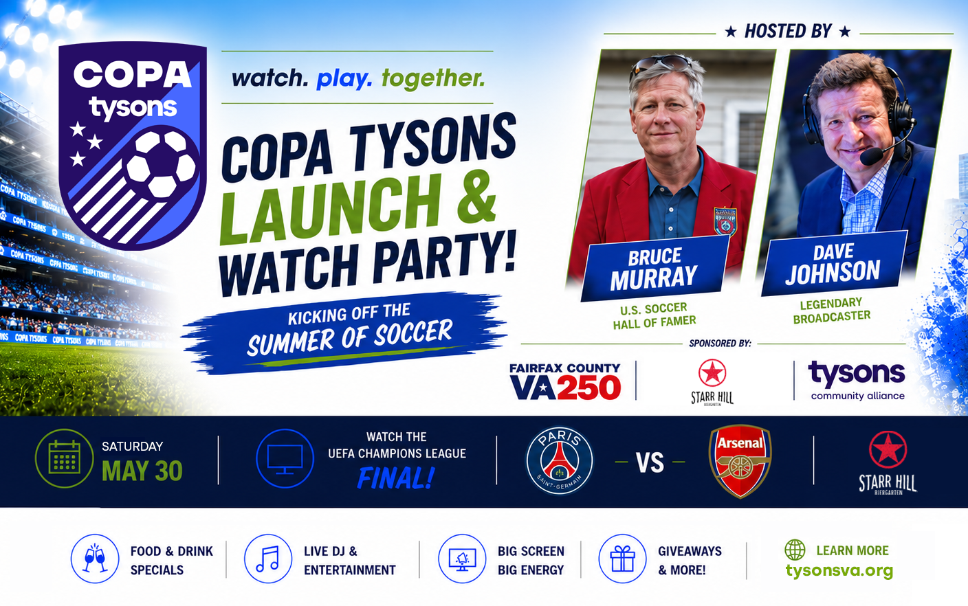 COPA Tysons: Launch Event & UEFA Champions League Final Watch Party
