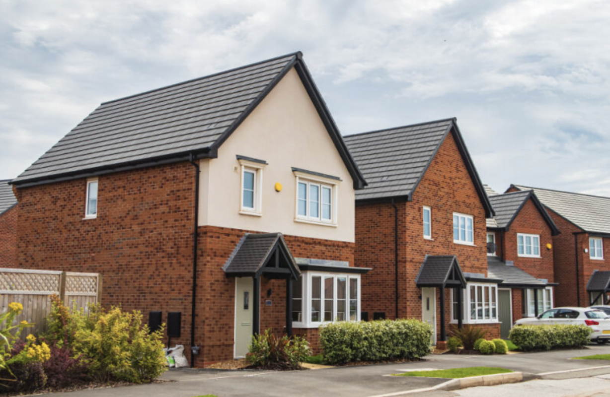 Two red brick houses