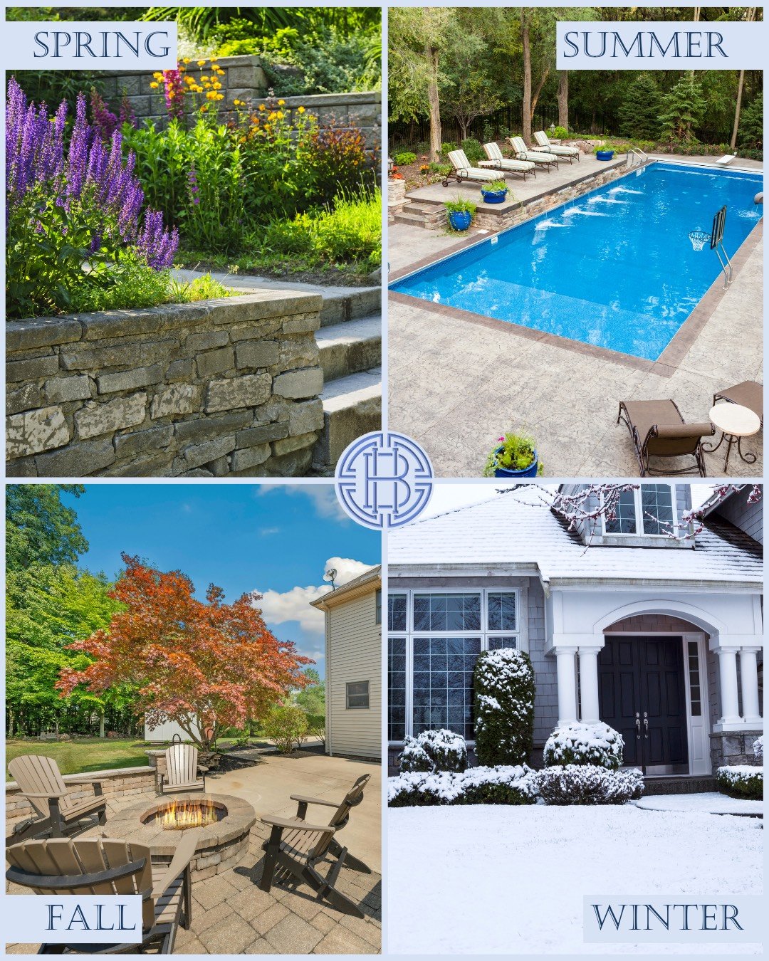 As the seasons change, so does your landscape. ☀️🔥 From poolside lounging in the summer to cozy nights around the fire pit in the fall&mdash;each season brings new ways to enjoy your outdoor space.

-
#LandscapeDesign #GardenDesign #OutdoorLiving #L