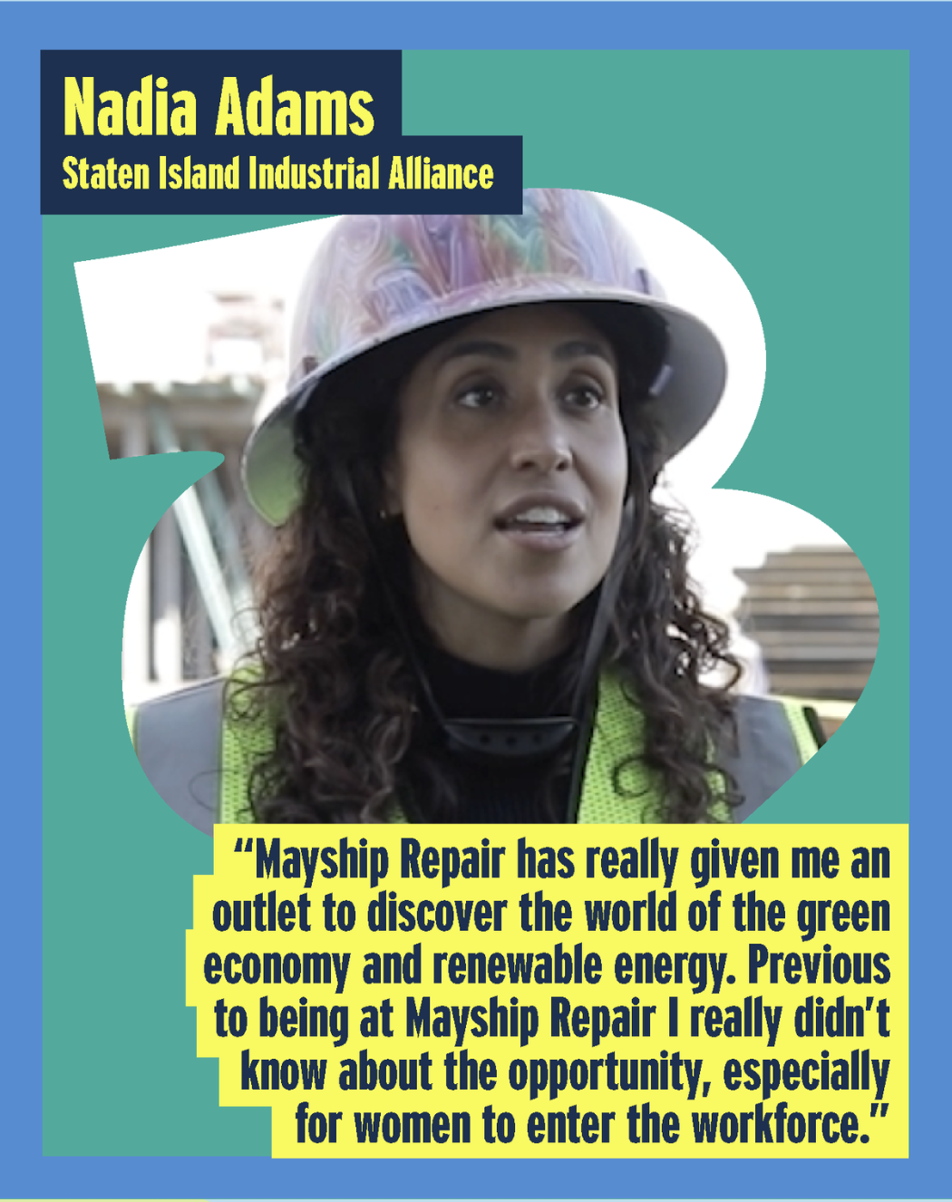 Nadia Adams of Staten Island Industrial Alliance on what Mayship Repair Does