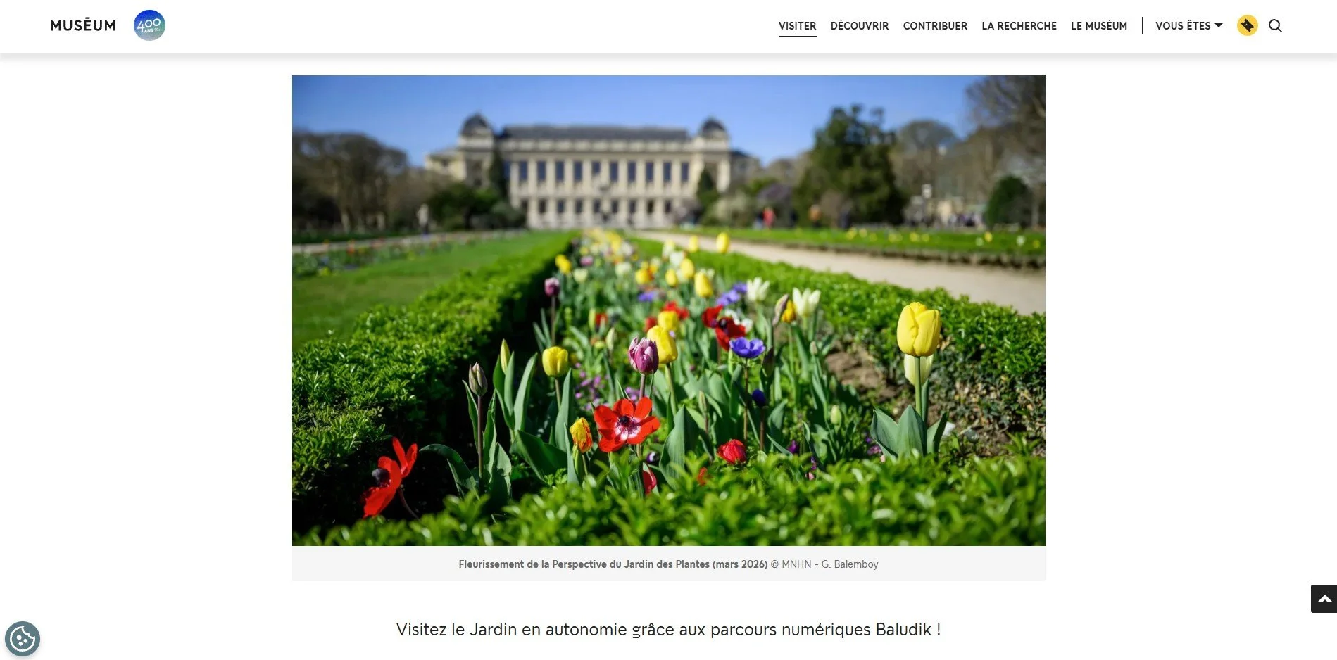 Le Muséum website, 2026