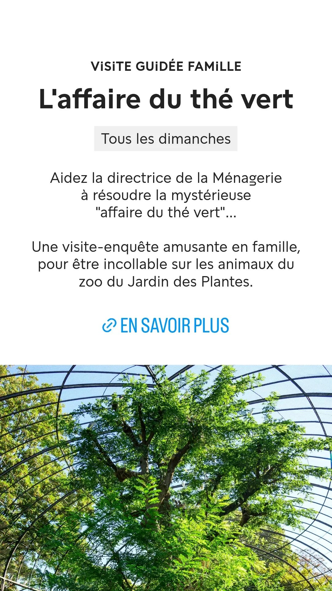 2026 Instagram story for the Muséum, MNHN, Paris