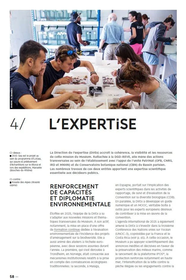 Rapport d'activité 2025, MNHN, Paris, 2026
