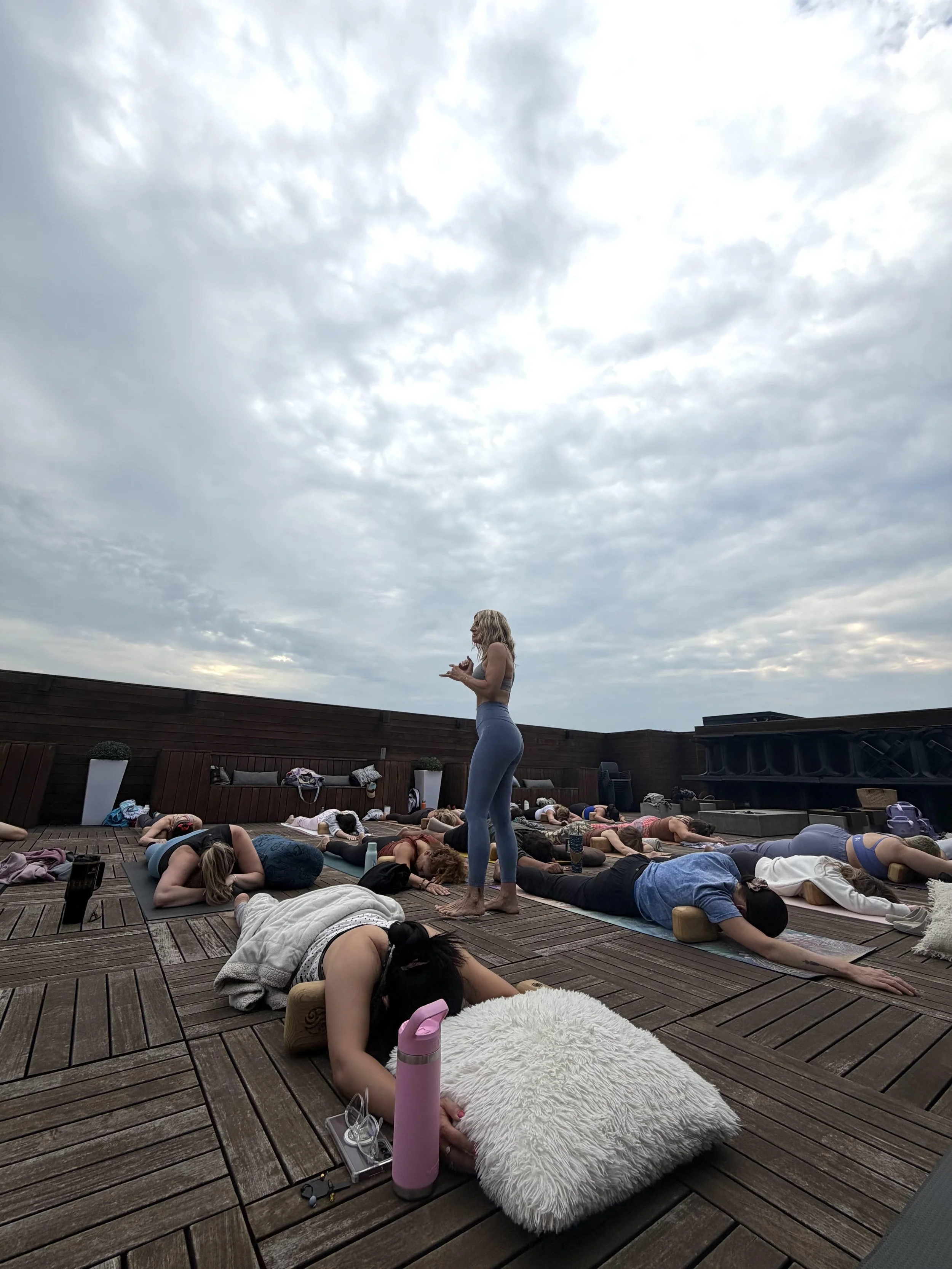 block therapy on the rooftop