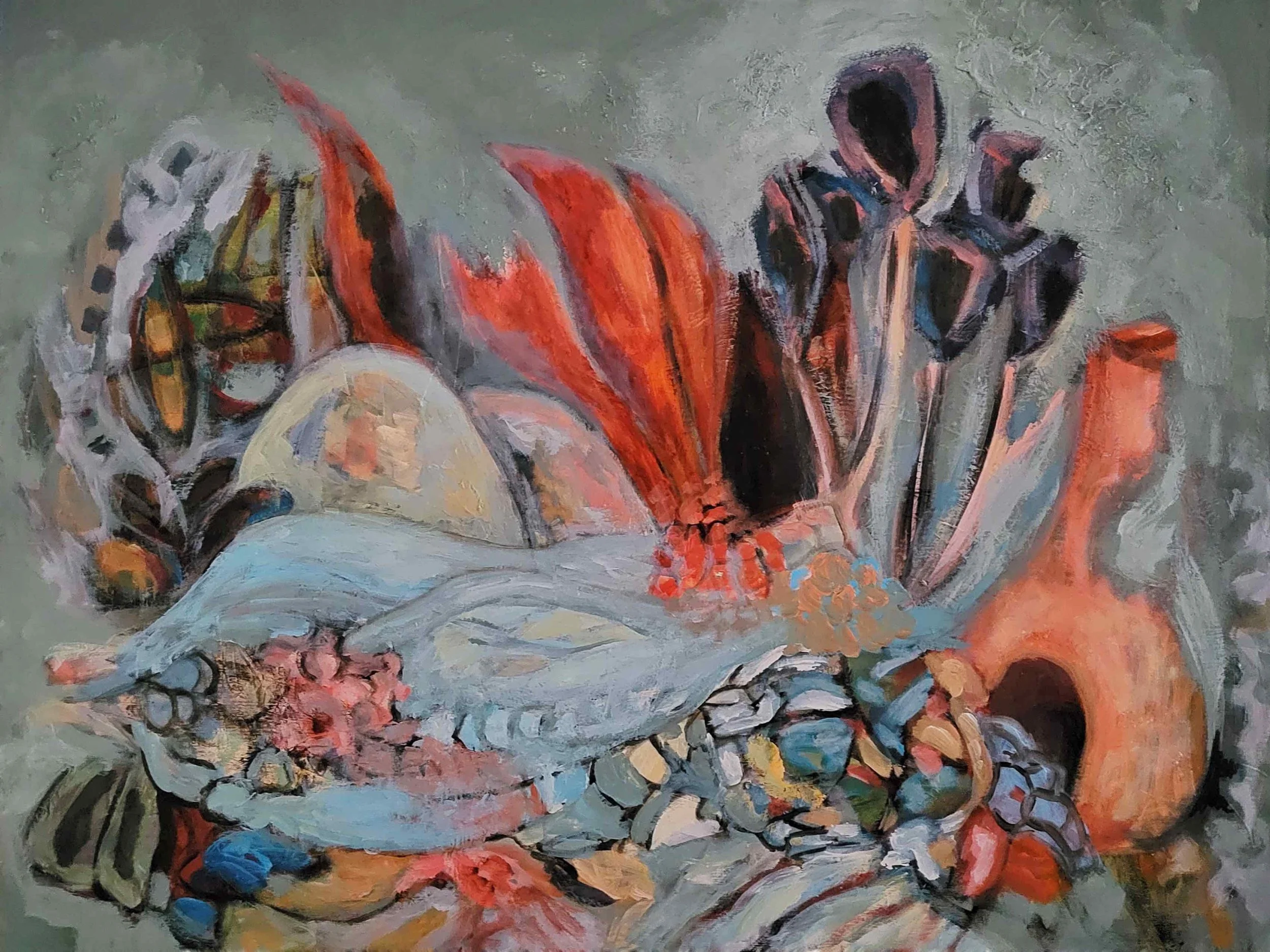 The Forgotten Garden, 2025. Acrylic on canvas — 92 x 120 x 3.8 cm.