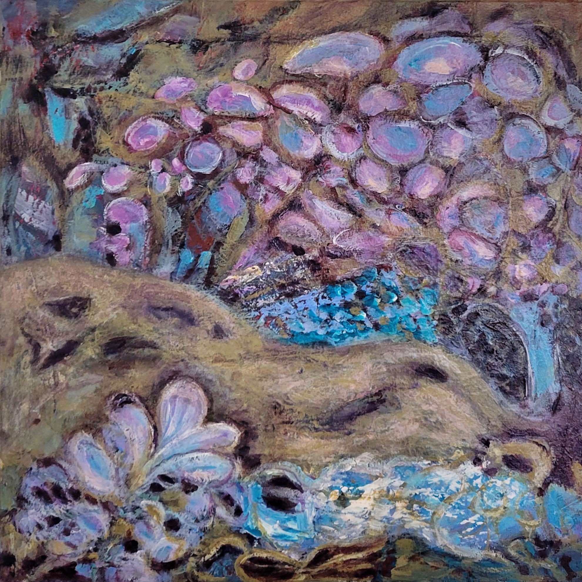 The Wind Knows The Way, 2026. Acrylic on canvas — 50 x 50 x 1.5 cm.