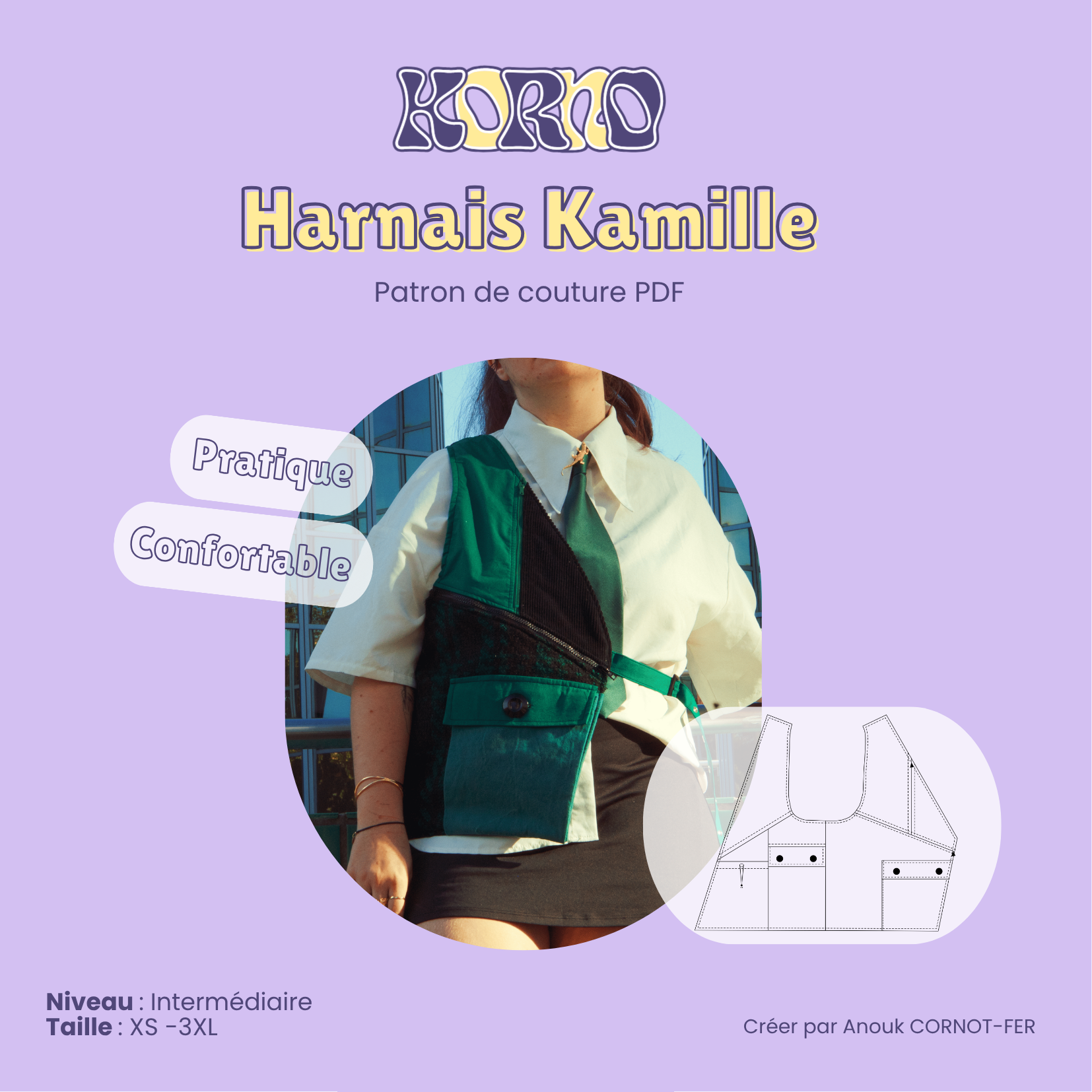 Patron  harnais Kamille