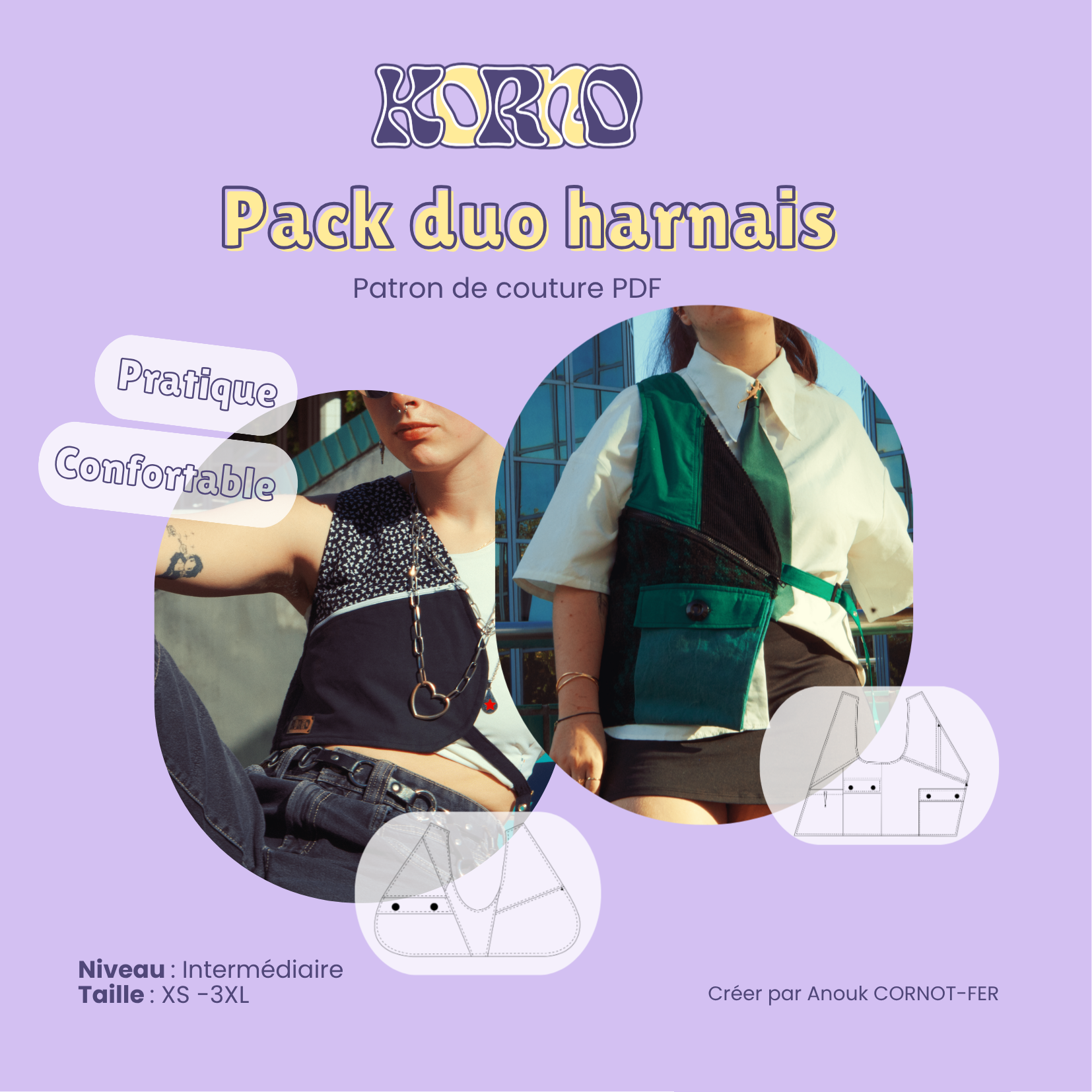 Pack duo patron des harnais