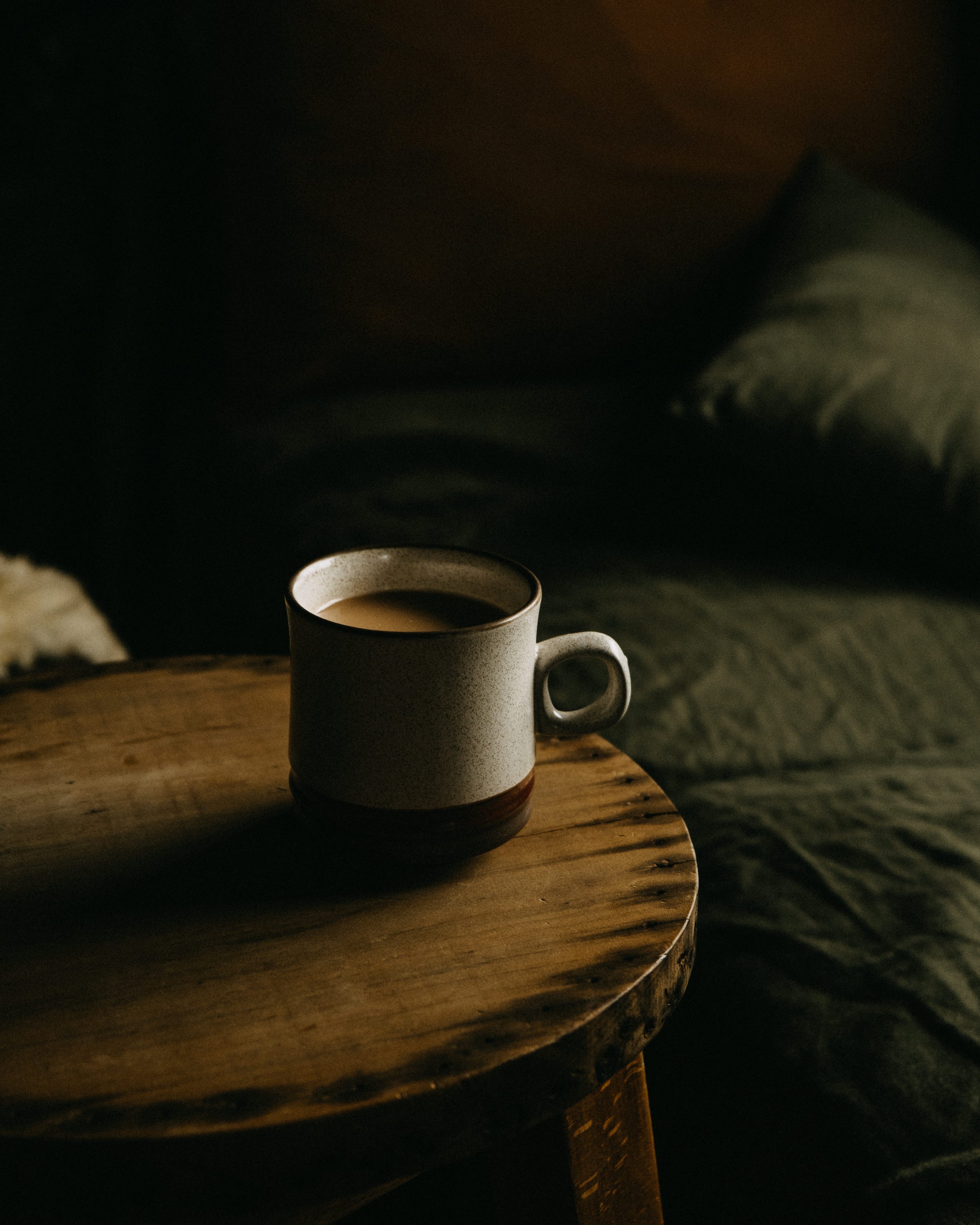 A curated home: Vintage home style, vintage home aesthetic, a curated home, vintage coffee table, vintage ceramic mug, linen sofa cover, hand made ceramic coffee cup, vintage interior decor, vintage industrial home decor