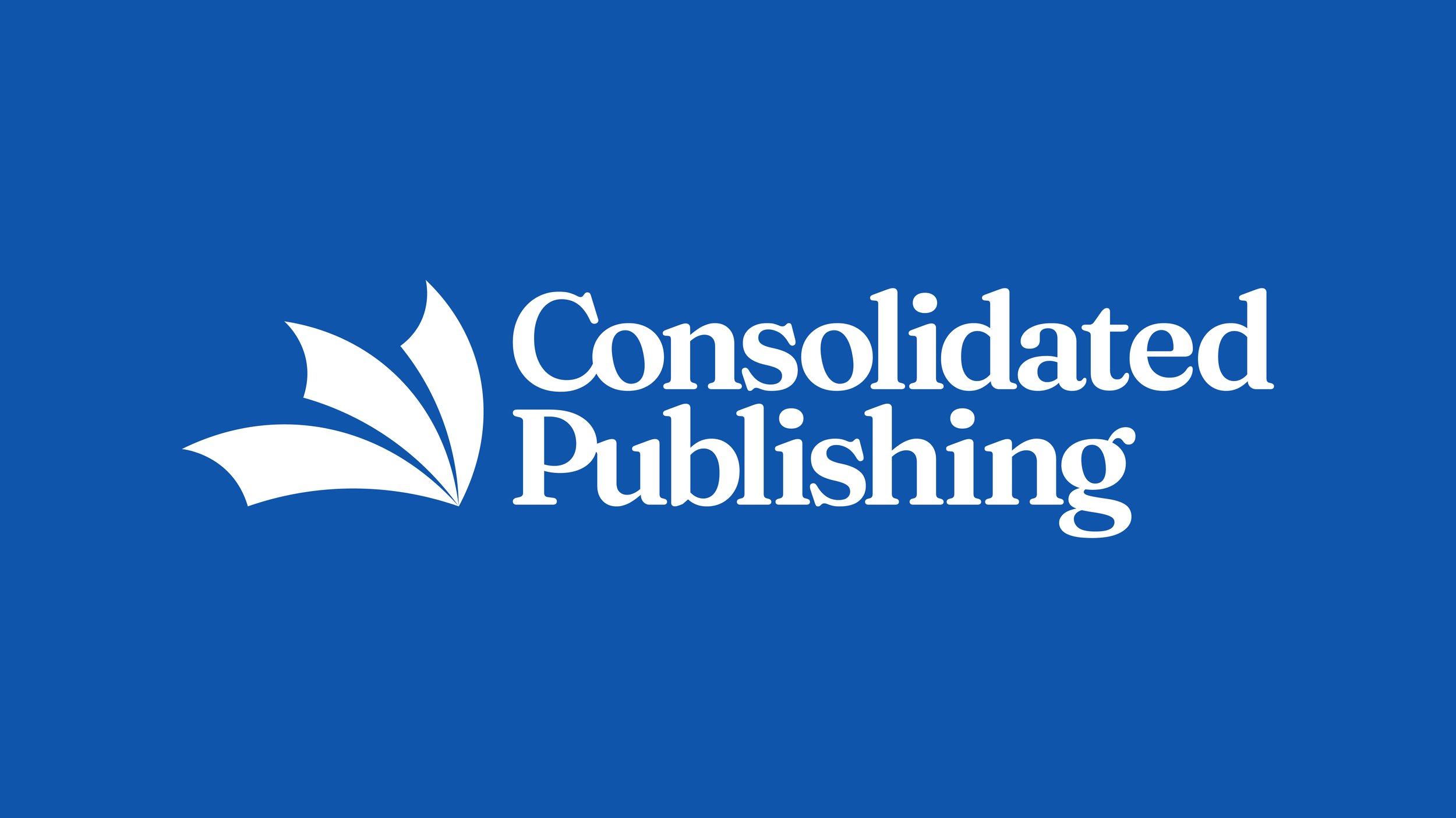 The image features the logo of Consolidated Publishing, which includes a stylized open book icon and the company's name in white text on a blue background.